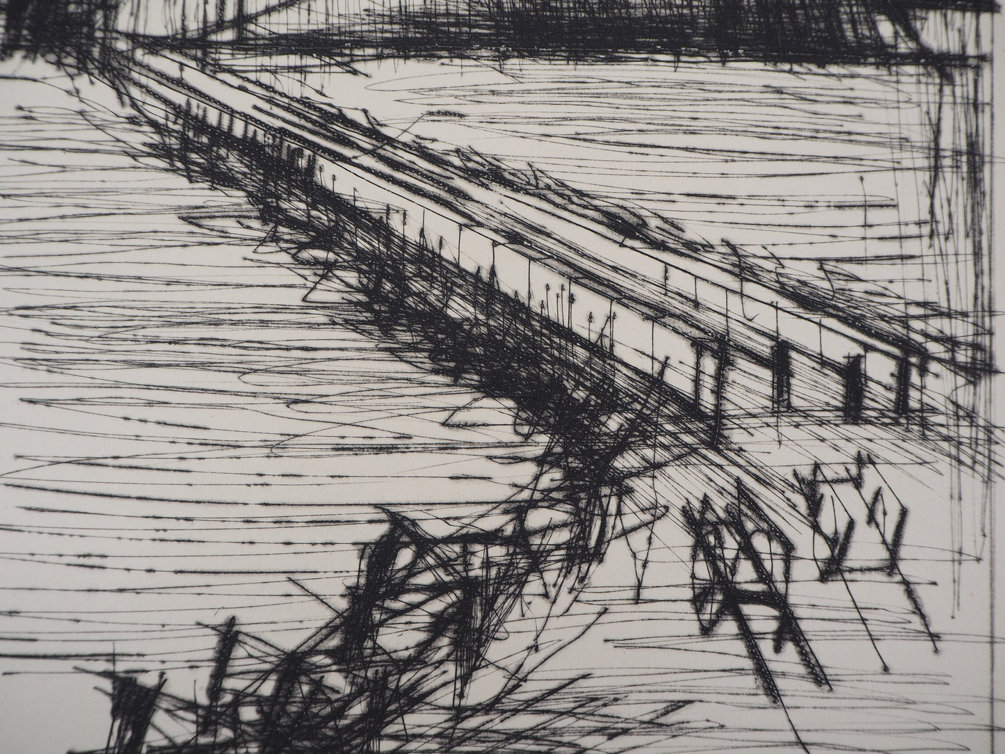 Bernard BUFFET : La forteresse - Gravure originale