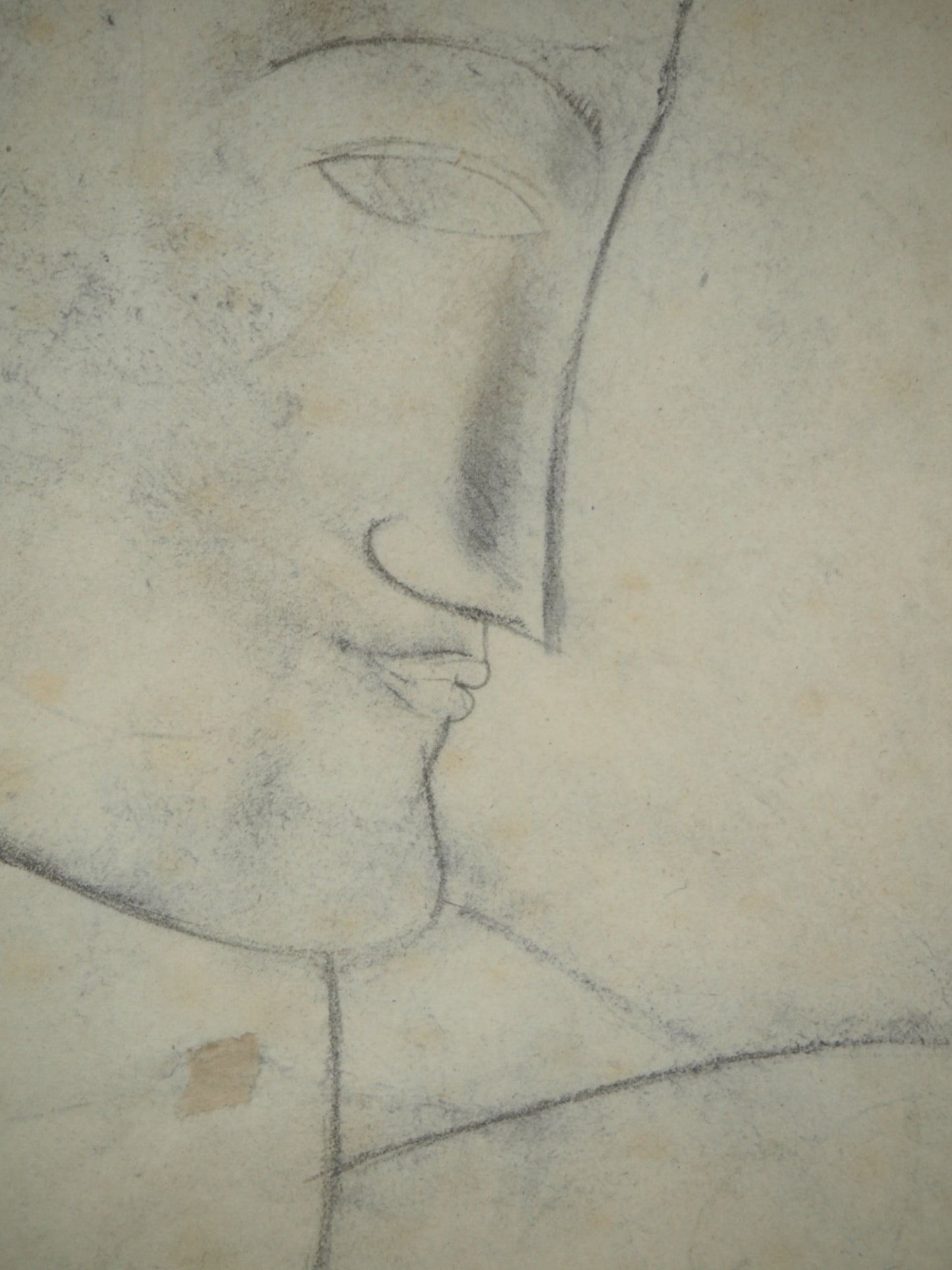 Amedeo MODIGLIANI : Homme de profil - Lithographie signée