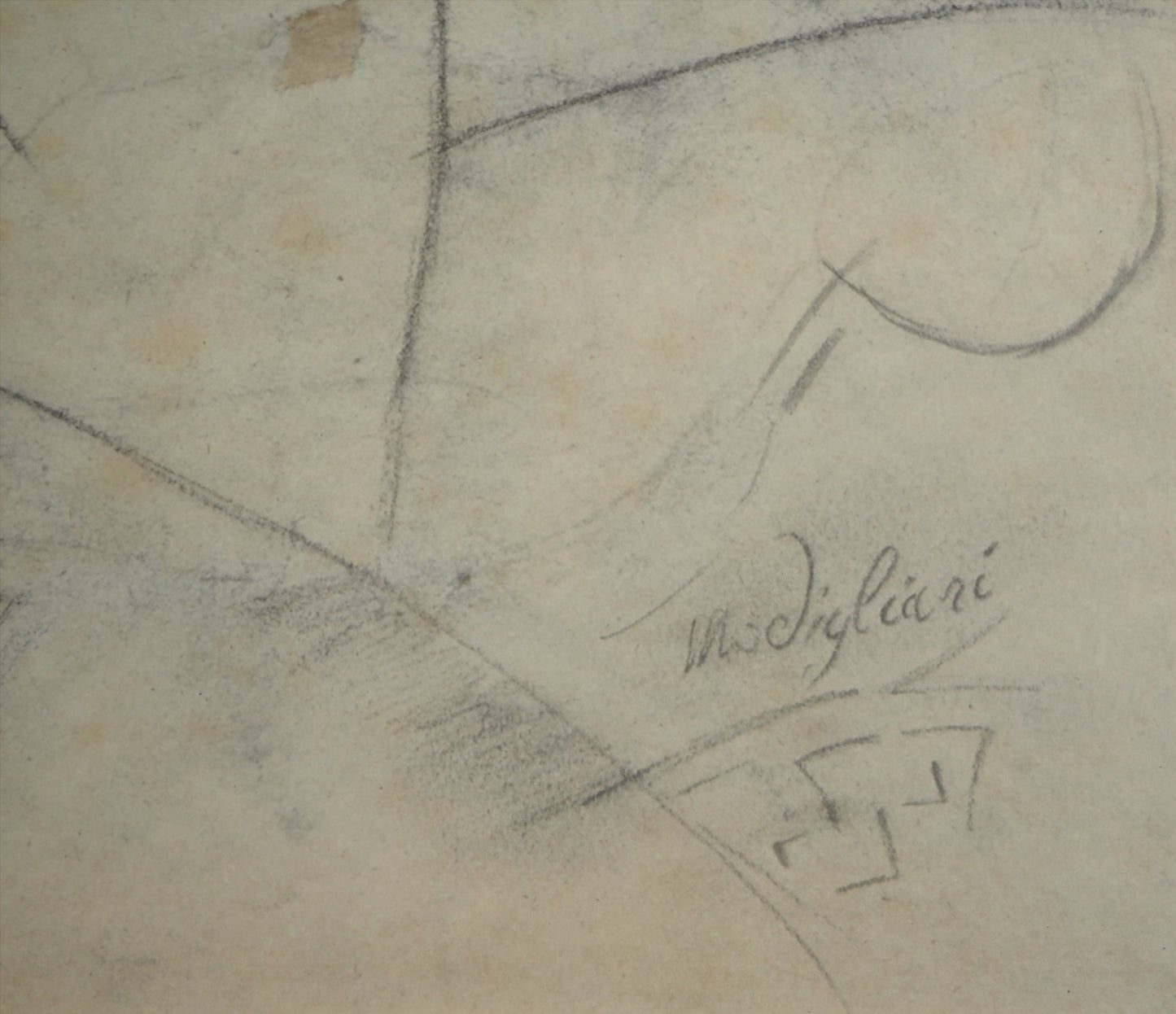 Amedeo MODIGLIANI : Homme de profil - Lithographie signée