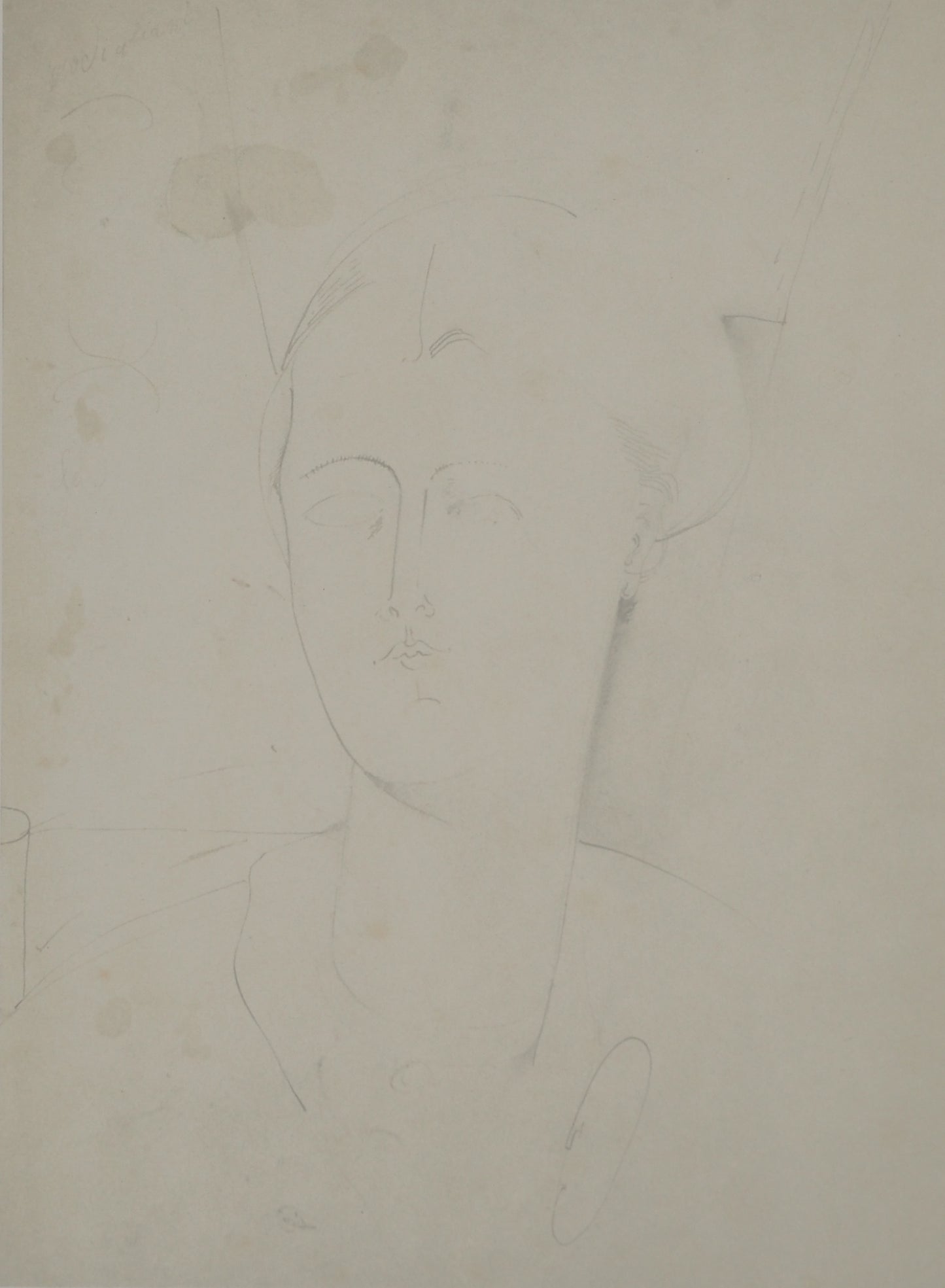 Amedeo MODIGLIANI : Portrait de femme - Lithographie signée