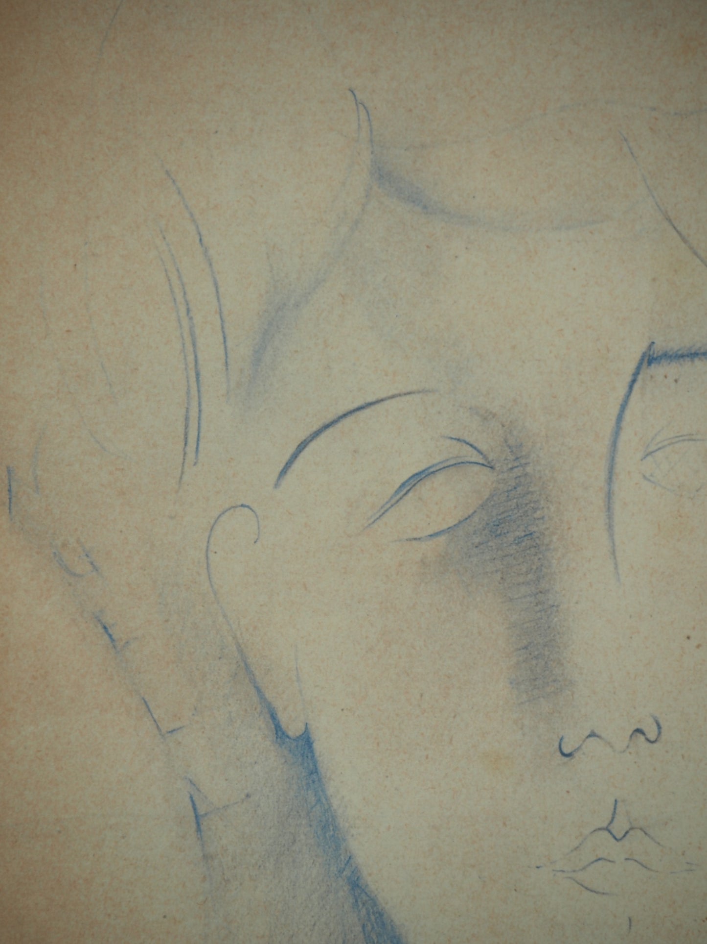 Amedeo MODIGLIANI : Portrait d'Angela - Lithographie signée