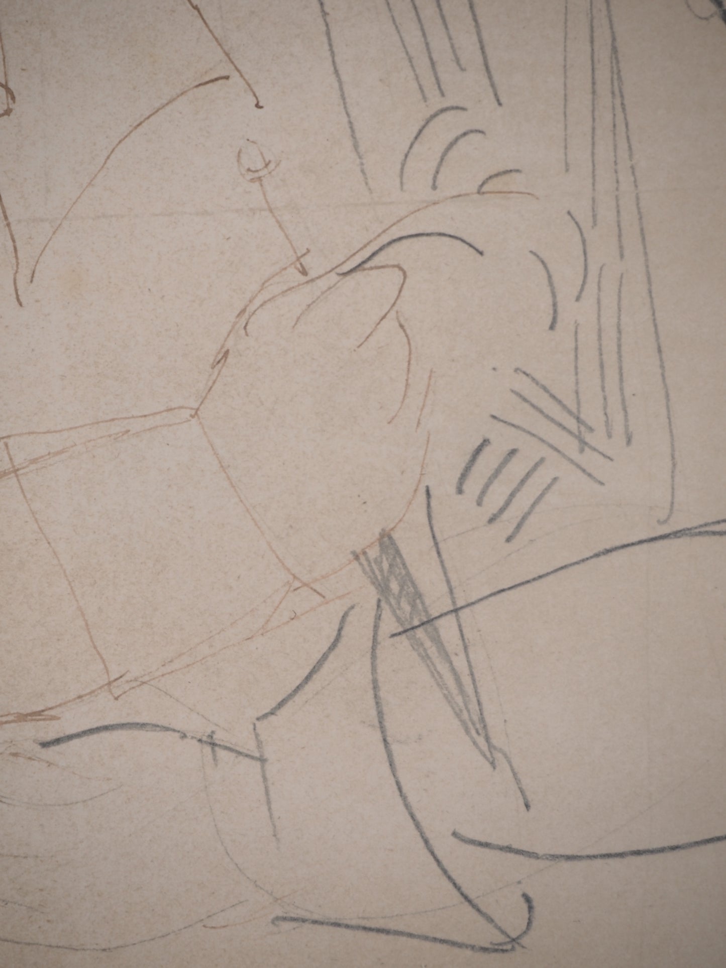 Amedeo MODIGLIANI : Les pampas Pampadour - Lithographie signée