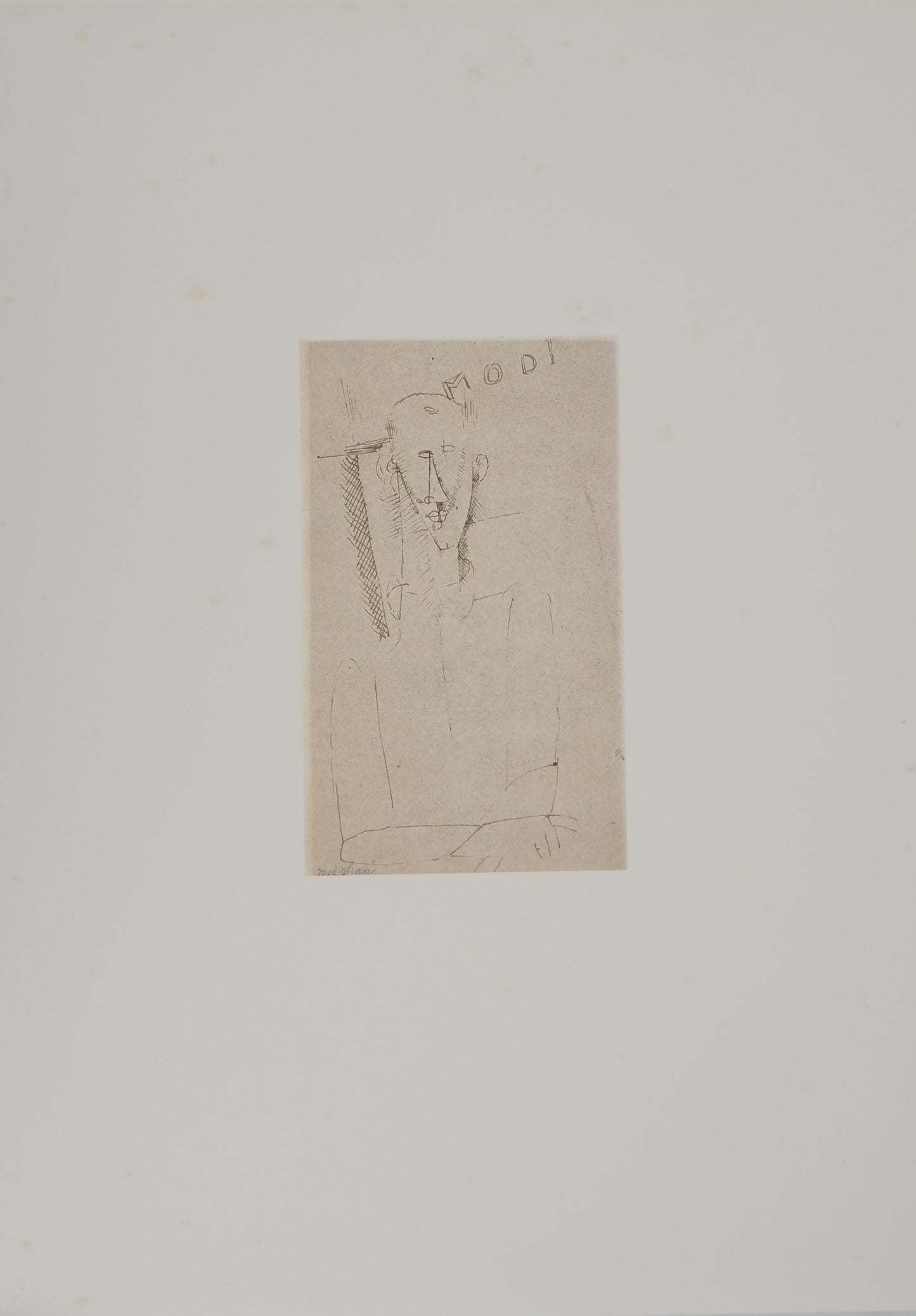 Amedeo MODIGLIANI : Portrait de l'artiste - Lithographie signée