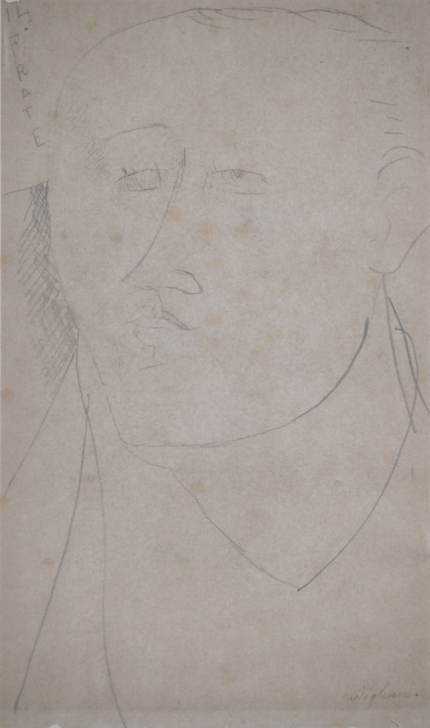 Amedeo MODIGLIANI : Portrait d'homme - Lithographie signée