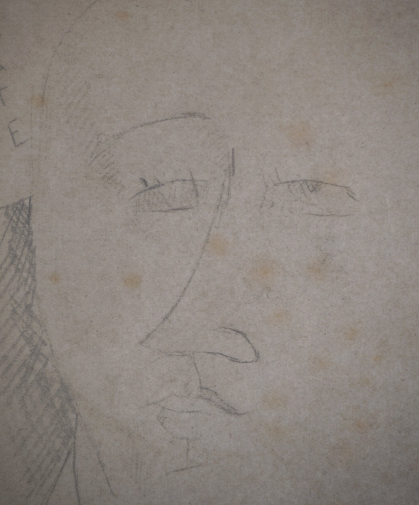Amedeo MODIGLIANI : Portrait d'homme - Lithographie signée