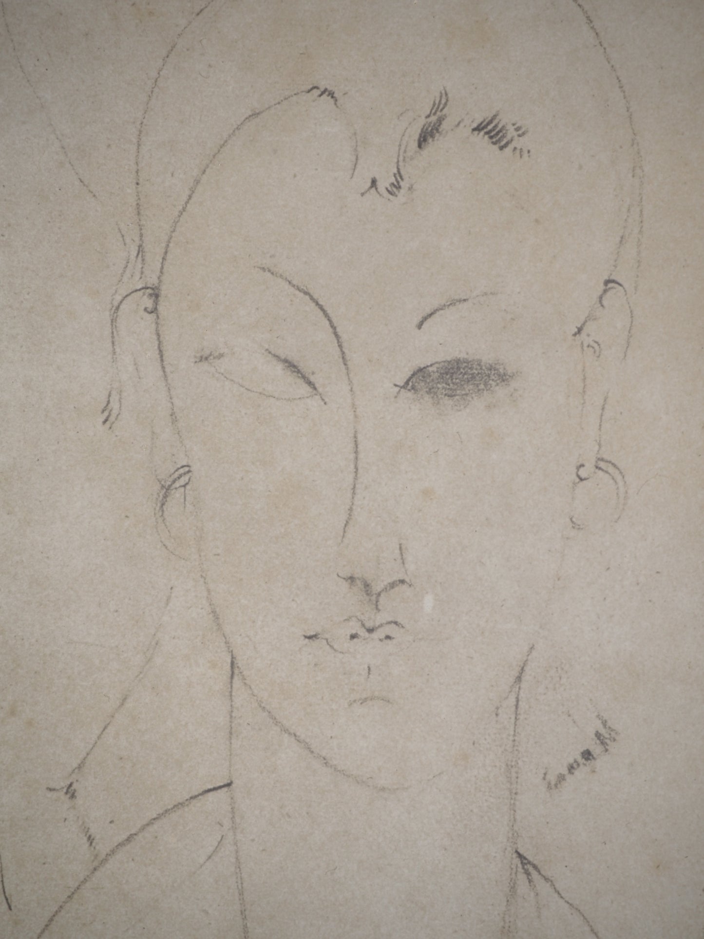 Amedeo MODIGLIANI : Portrait de Femme - Lithographie signée