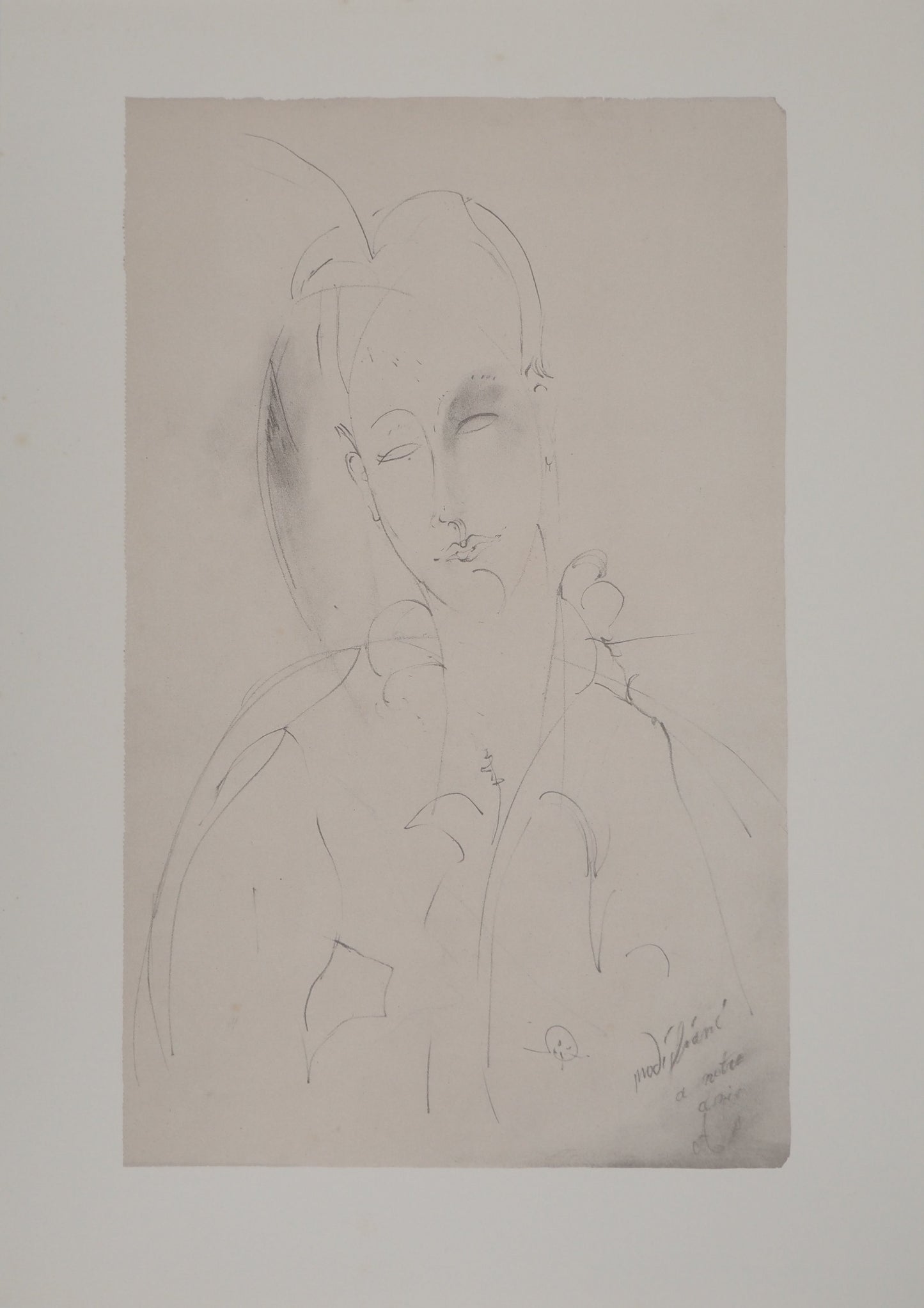 Amedeo MODIGLIANI : La jeune muse - Lithographie signée
