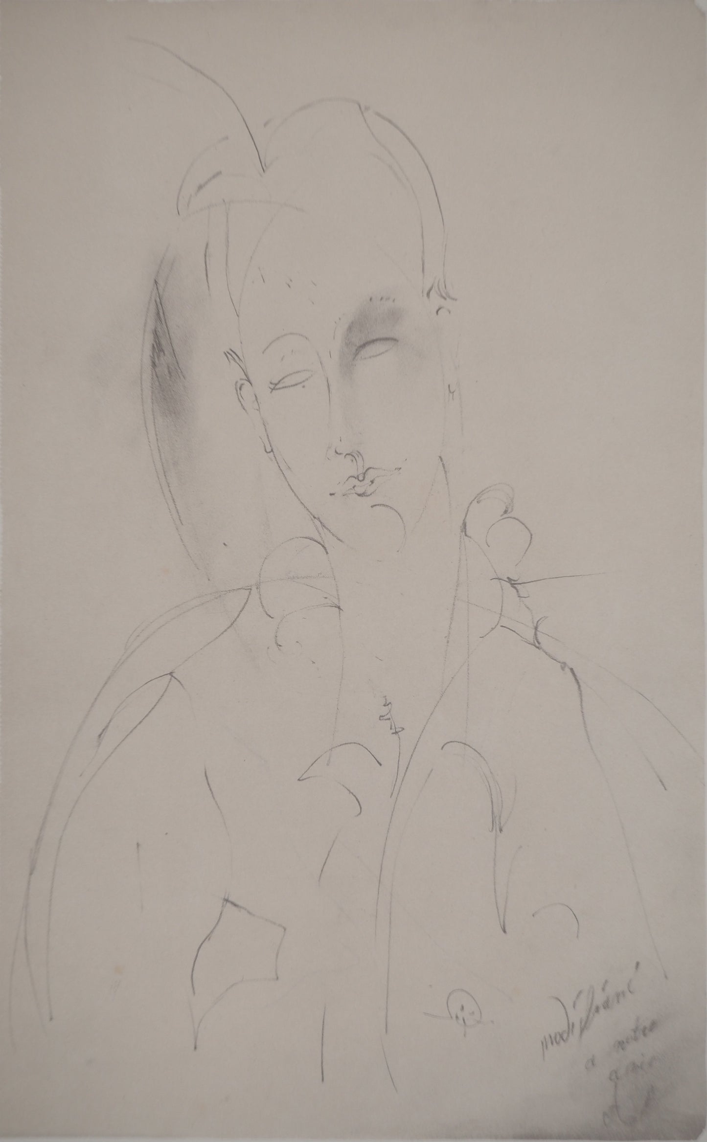 Amedeo MODIGLIANI : La jeune muse - Lithographie signée