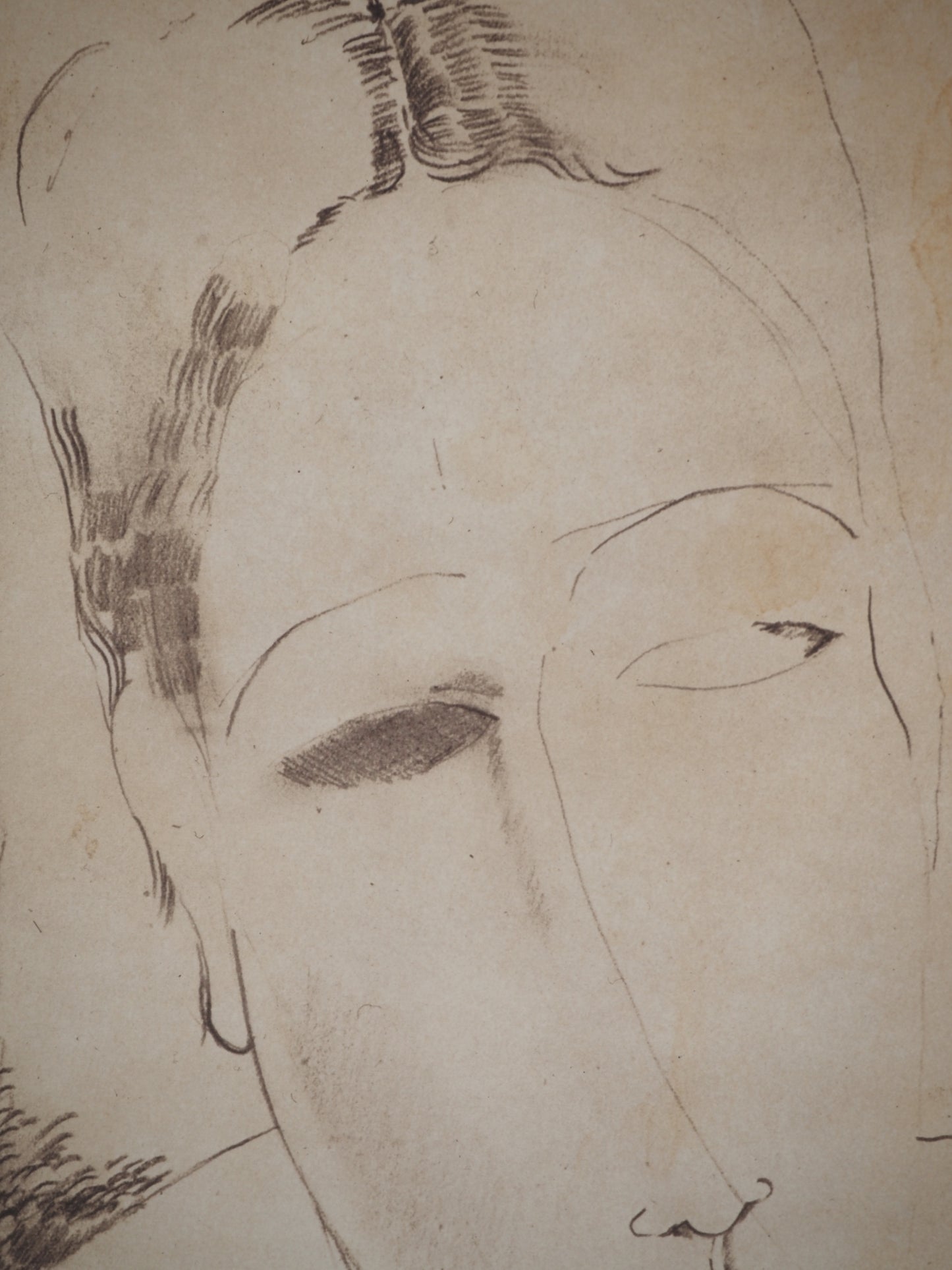 Amedeo MODIGLIANI : Portrait de la muse- Lithographie signée