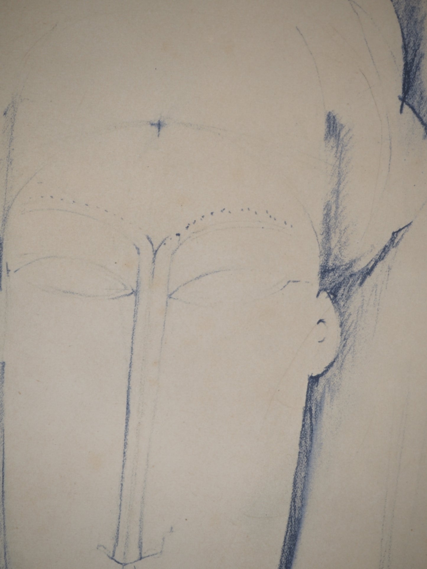 Amedeo MODIGLIANI : Cariatide en Bleu - Lithographie signée