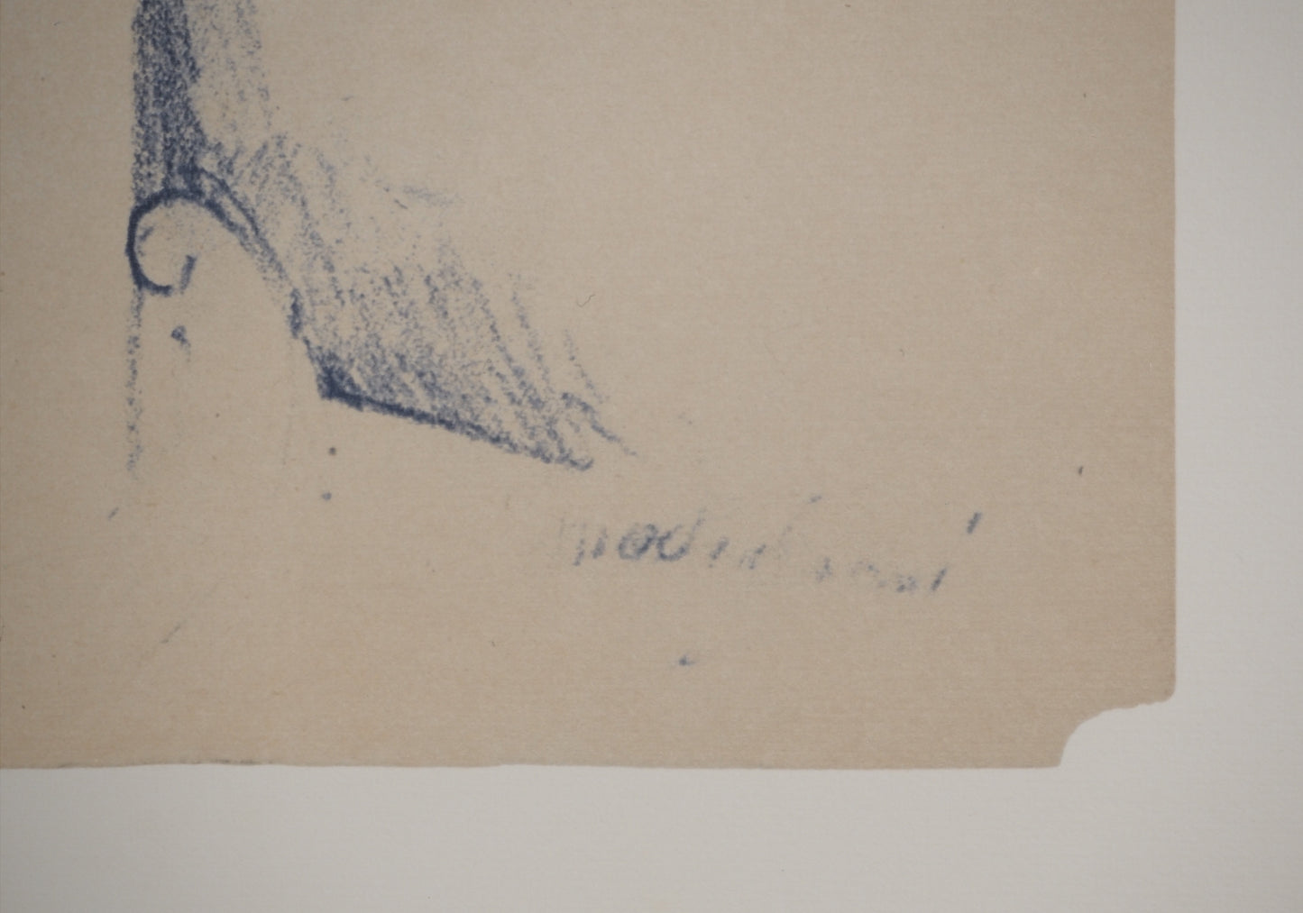 Amedeo MODIGLIANI : Cariatide en Bleu - Lithographie signée