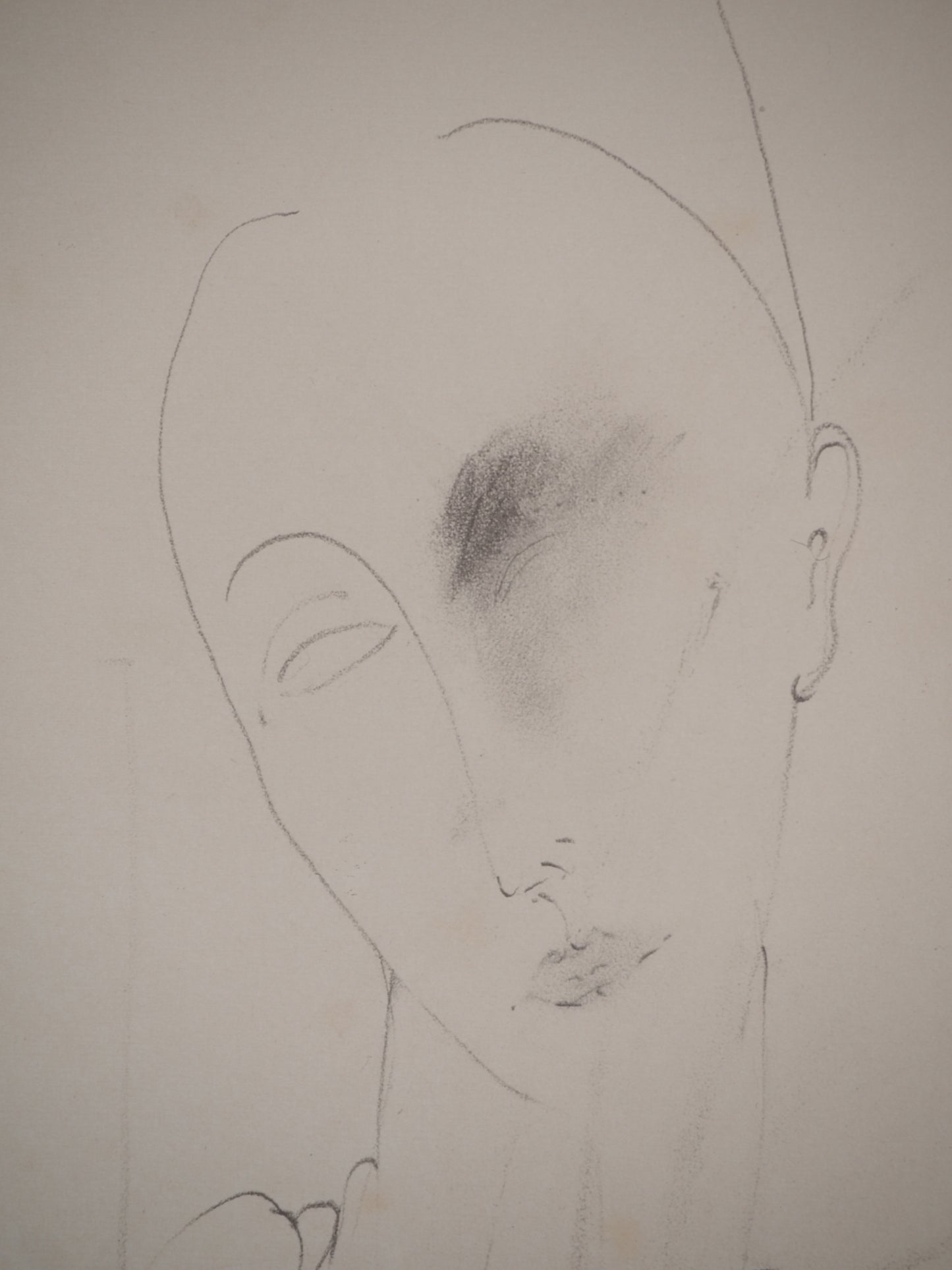 Amedeo MODIGLIANI : Lunia pensive - Lithographie signée