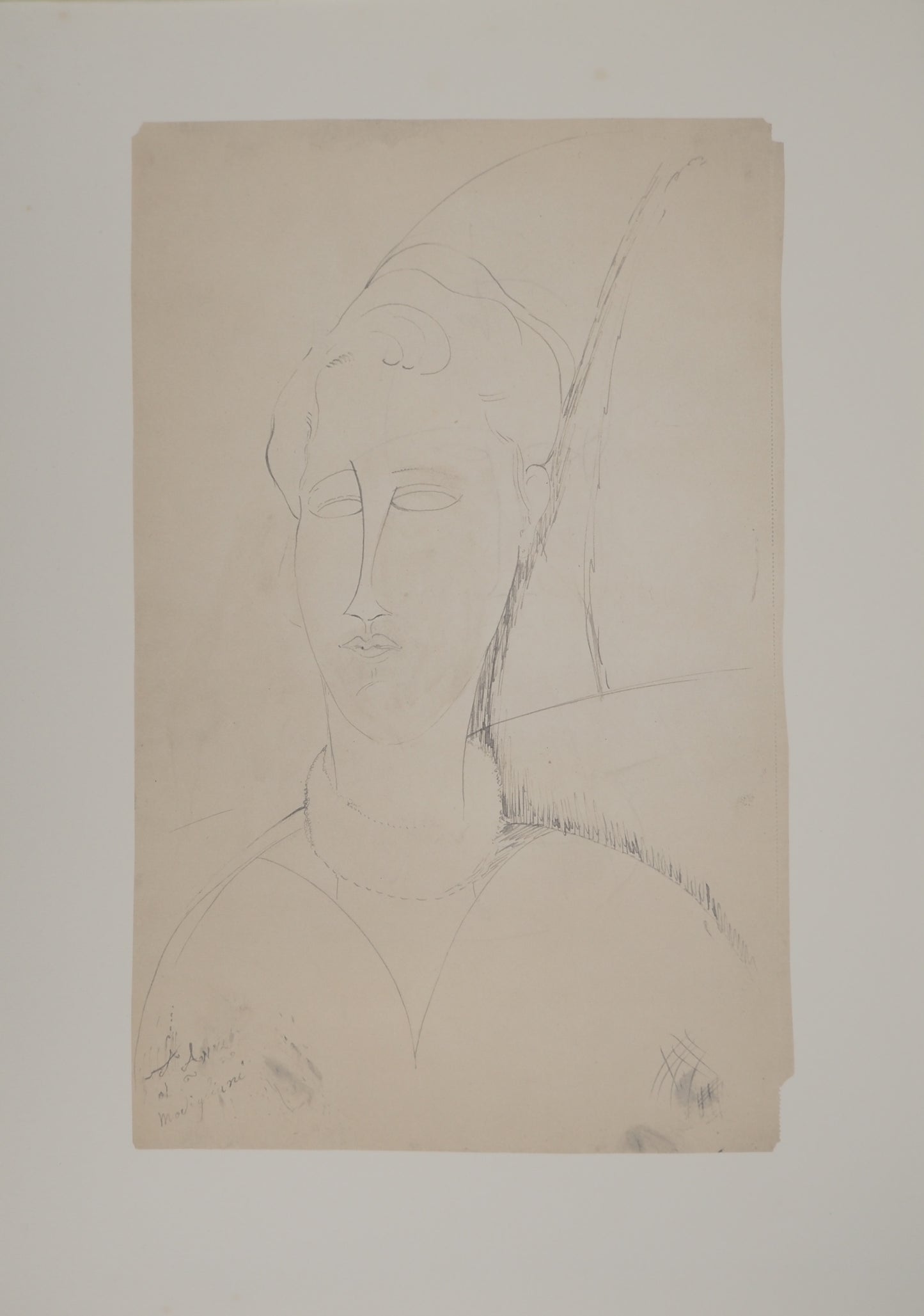 Amedeo MODIGLIANI : La coiffe - Lithographie signée
