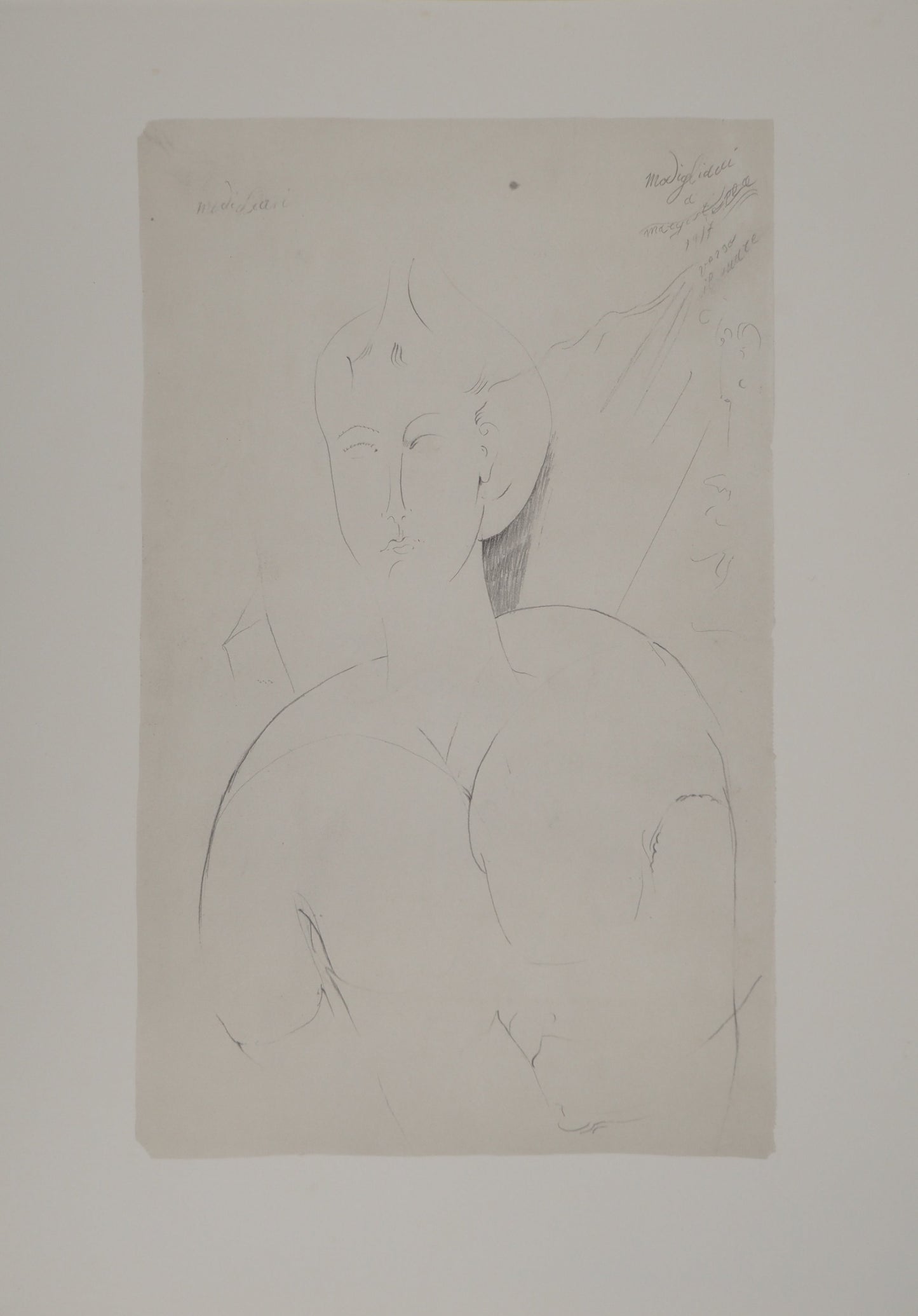 Amedeo MODIGLIANI : Portrait en rondeur - Lithographie signée