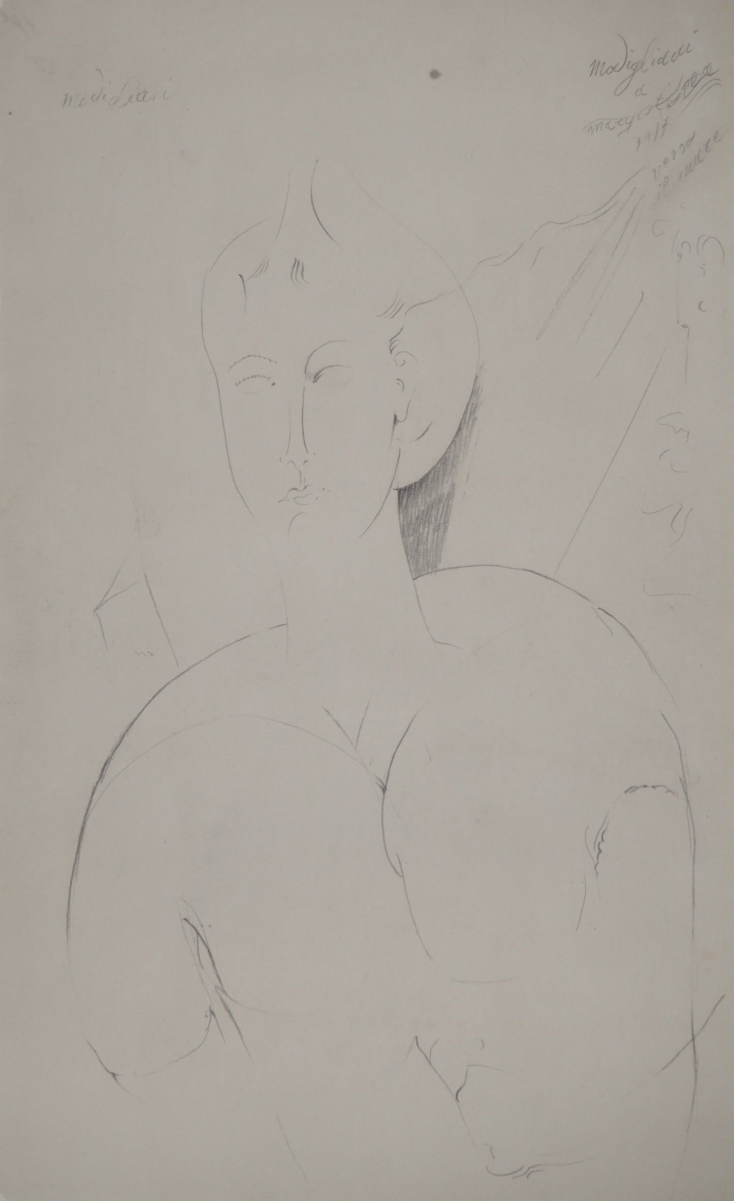 Amedeo MODIGLIANI : Portrait en rondeur - Lithographie signée