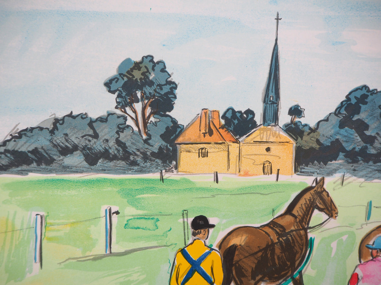 Yves BRAYER : Les trotteurs - Lithographie originale signée