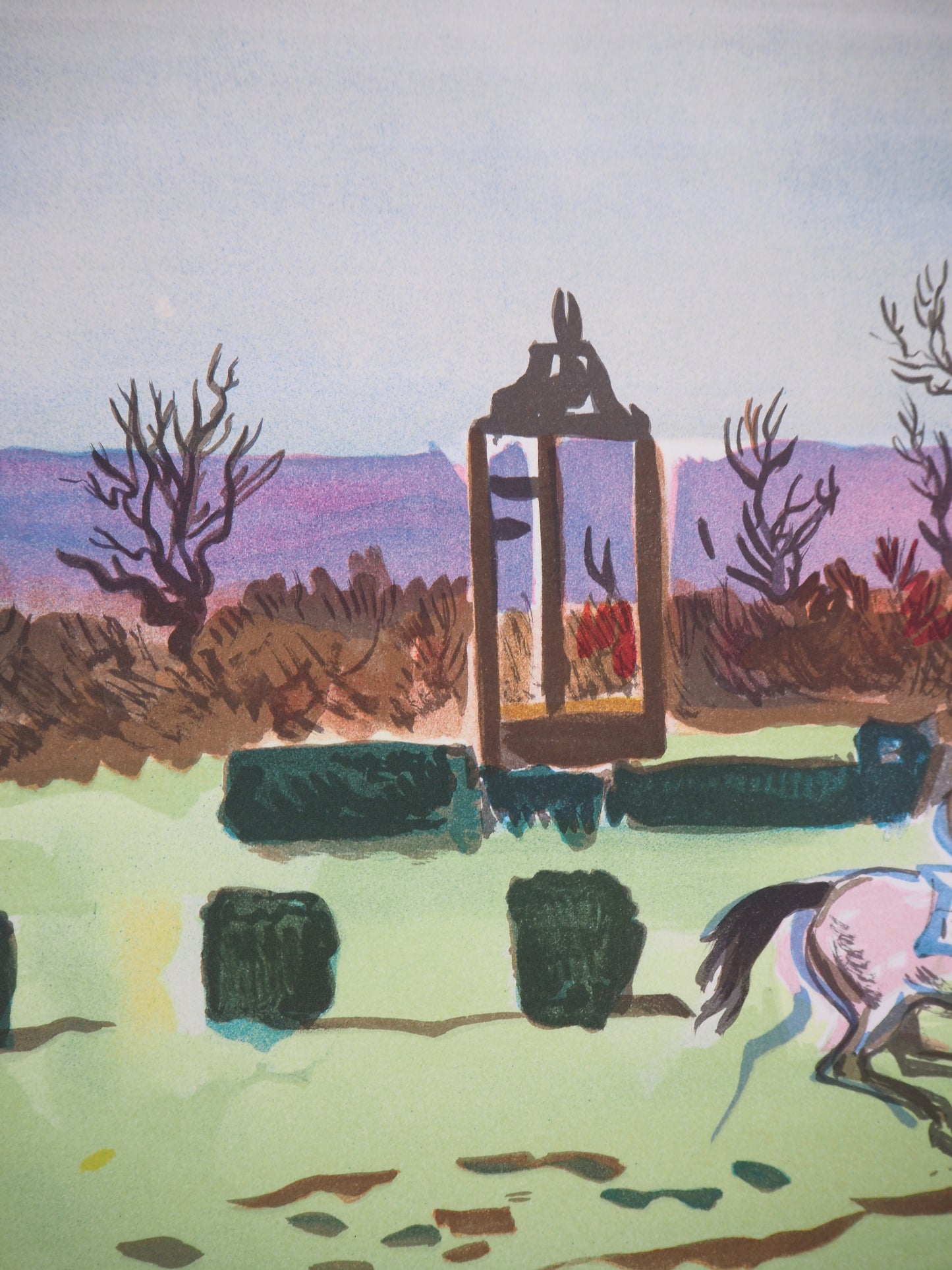 Yves BRAYER : Course d'obstacles - Lithographie originale signée
