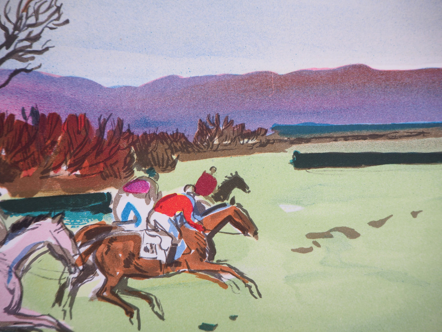 Yves BRAYER : Course d'obstacles - Lithographie originale signée