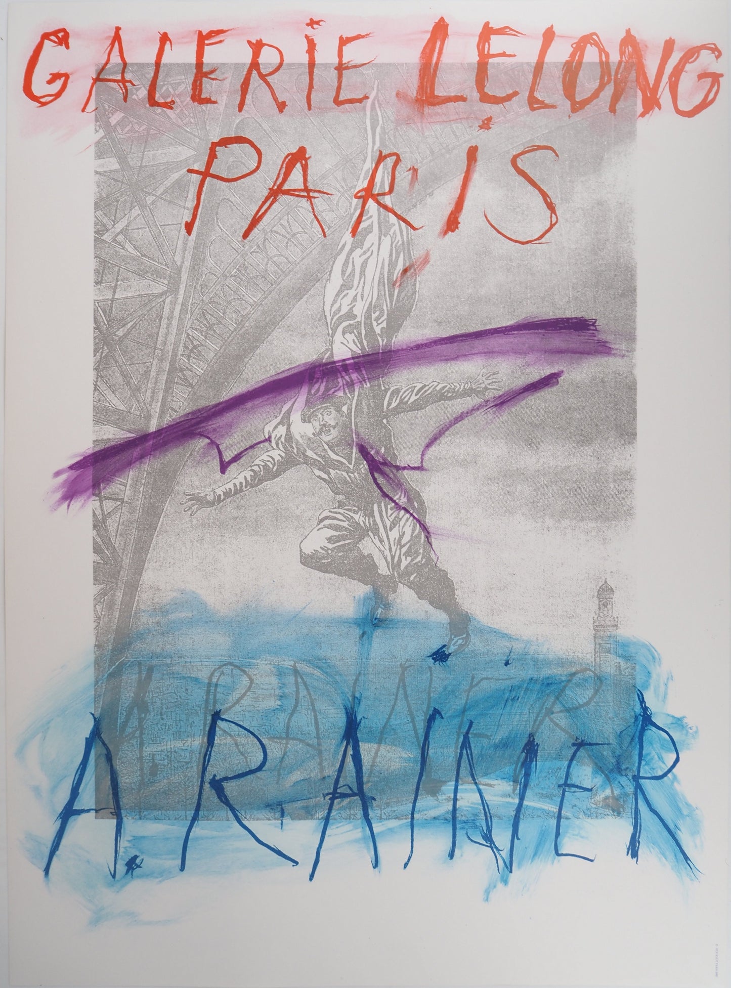 Arnulf RAINER : La Tour Eiffel - Lithographie originale signée