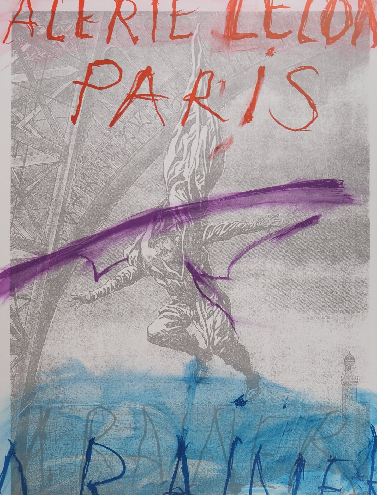 Arnulf RAINER : La Tour Eiffel - Lithographie originale signée