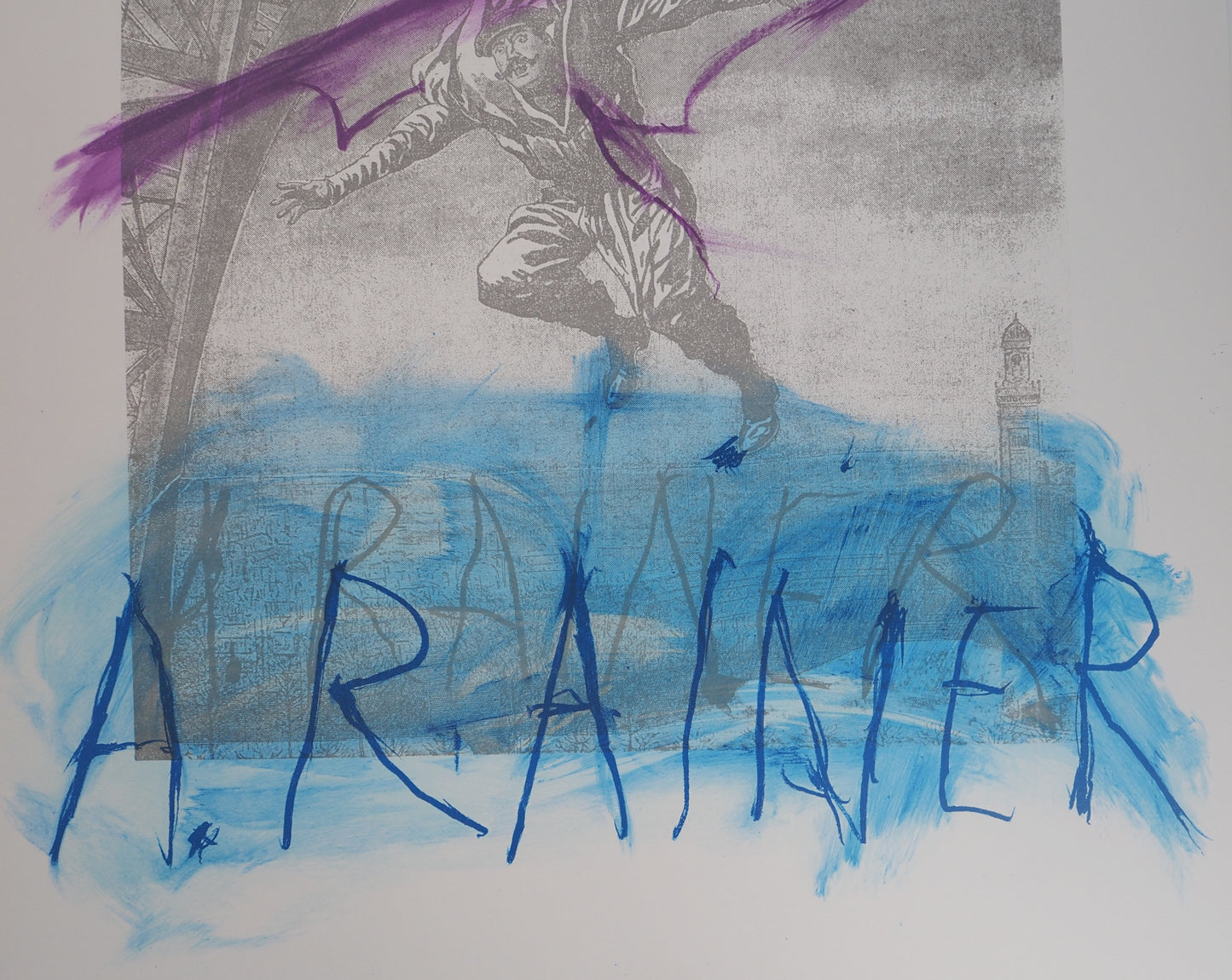 Arnulf RAINER : La Tour Eiffel - Lithographie originale signée