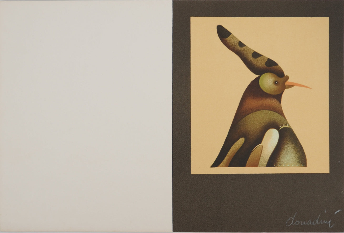 Jean Paul DONADINI : L’oiseau exotique - Lithographie Originale Signée