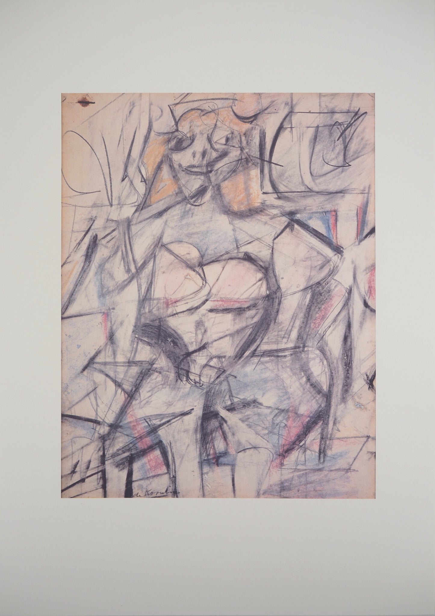 Willem DE KOONING : Femme en rose - Lithographie signée
