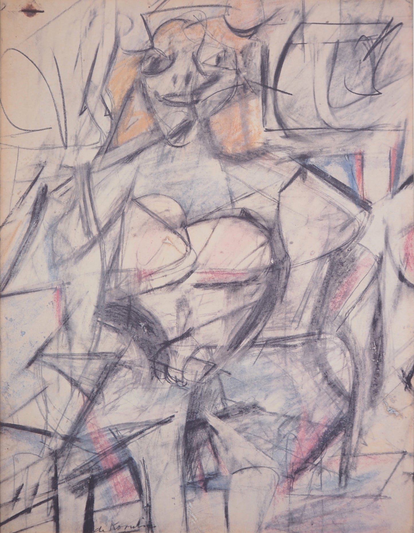 Willem DE KOONING : Femme en rose - Lithographie signée