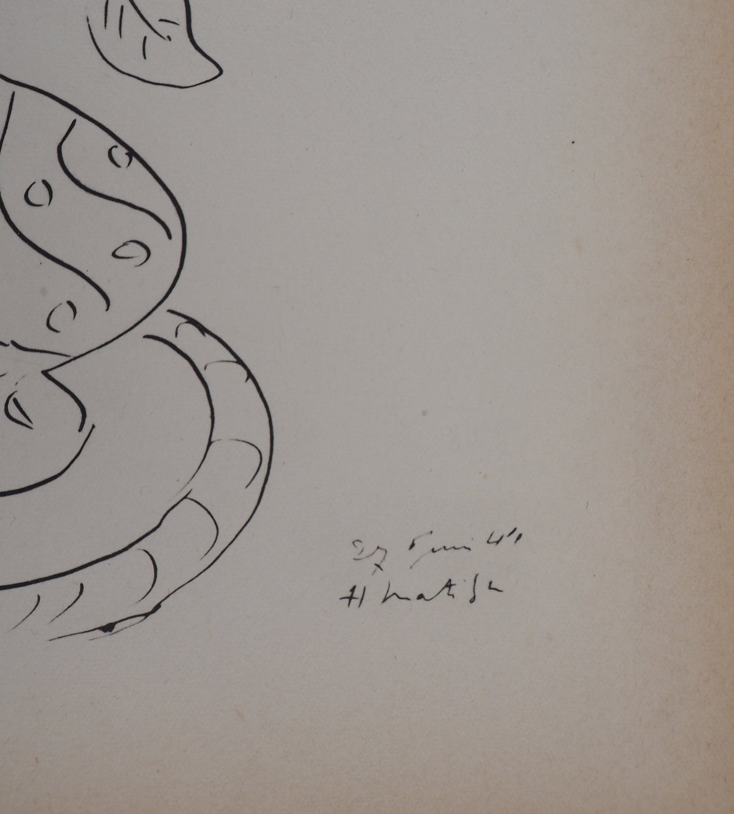 Henri MATISSE : Bouquet de fleurs - Lithographie signée