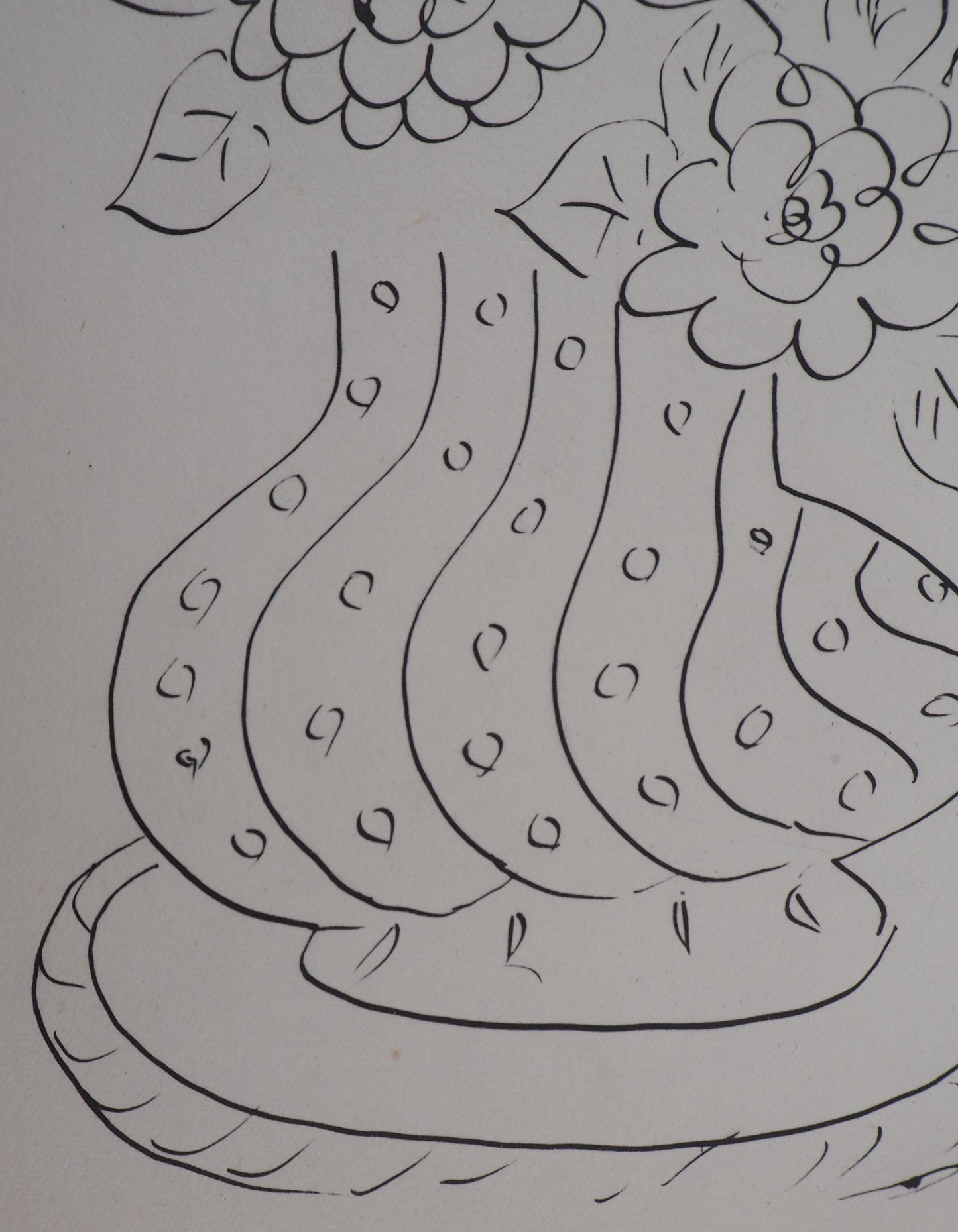 Henri MATISSE : Bouquet de fleurs - Lithographie signée