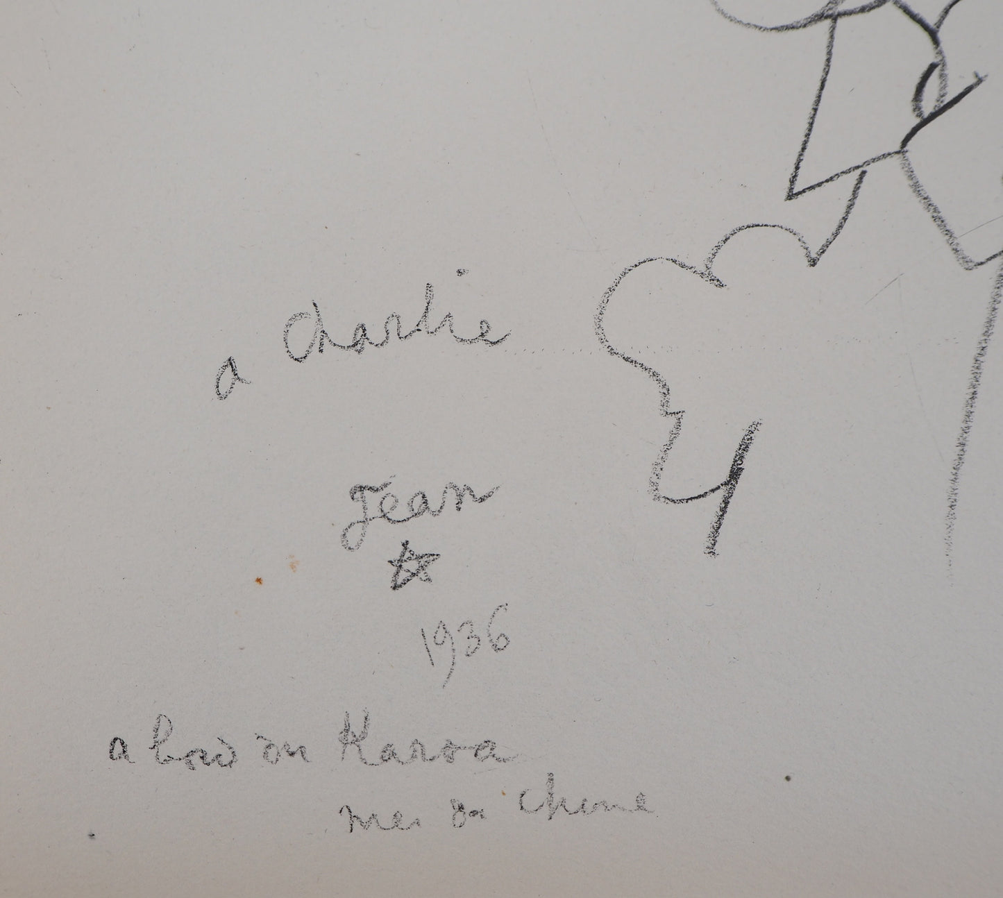 Jean COCTEAU : Portrait de Charlie Chaplin - Lithographie signée