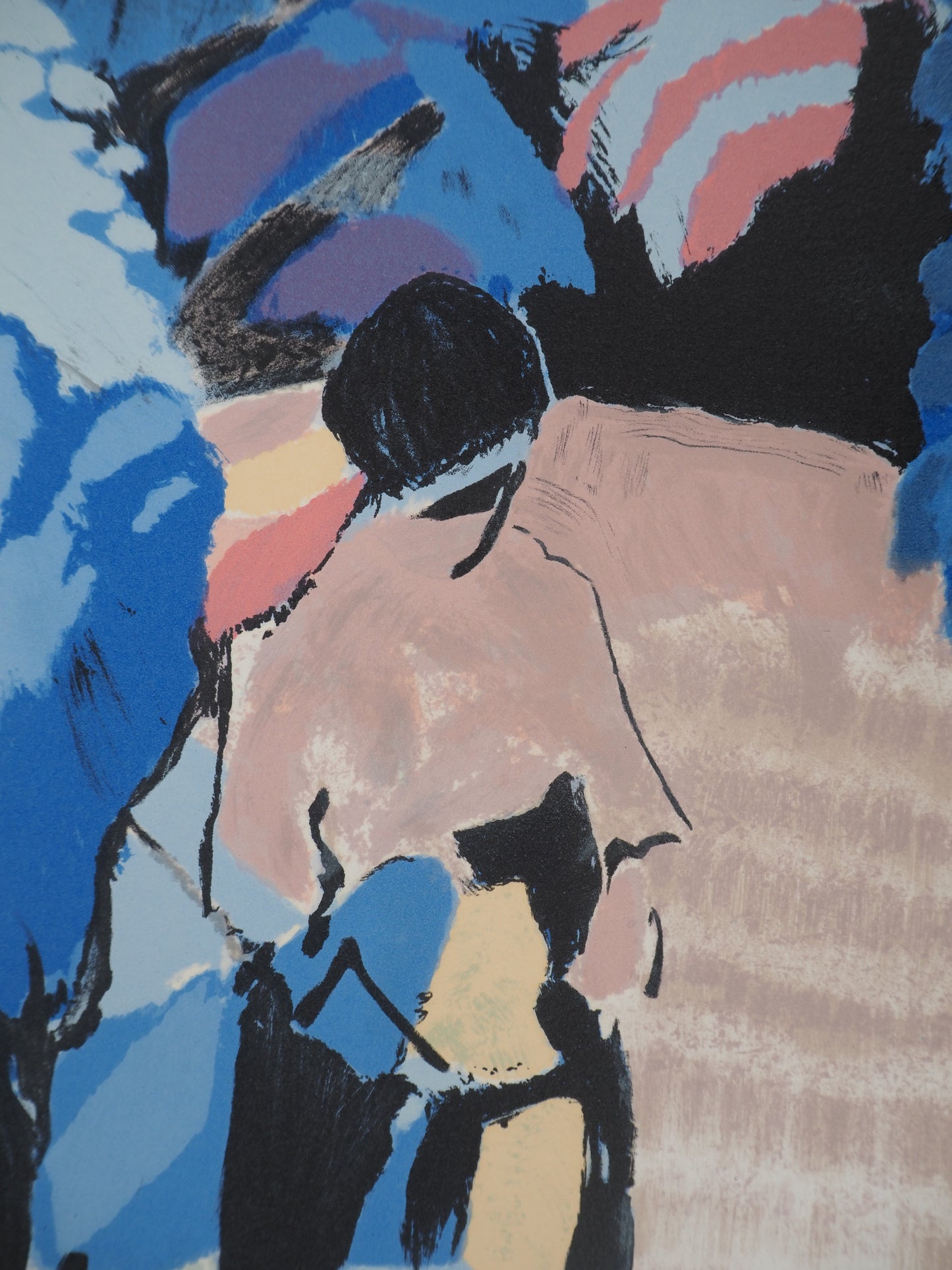 Gabriel GODARD : Promenade en forêt - Lithographie originale signée