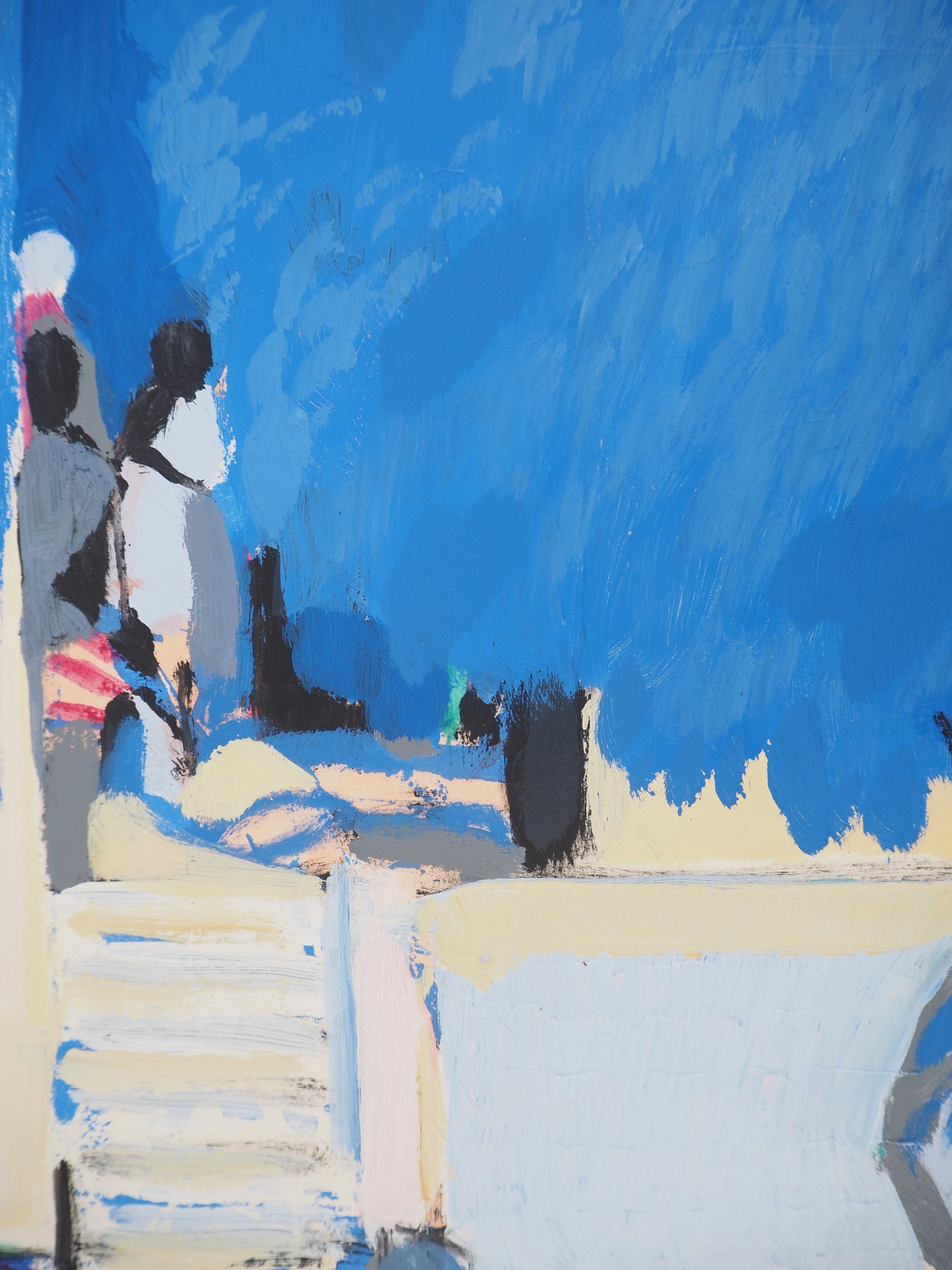 Gabriel GODARD : Forêt Bleue - Gouache sur papier