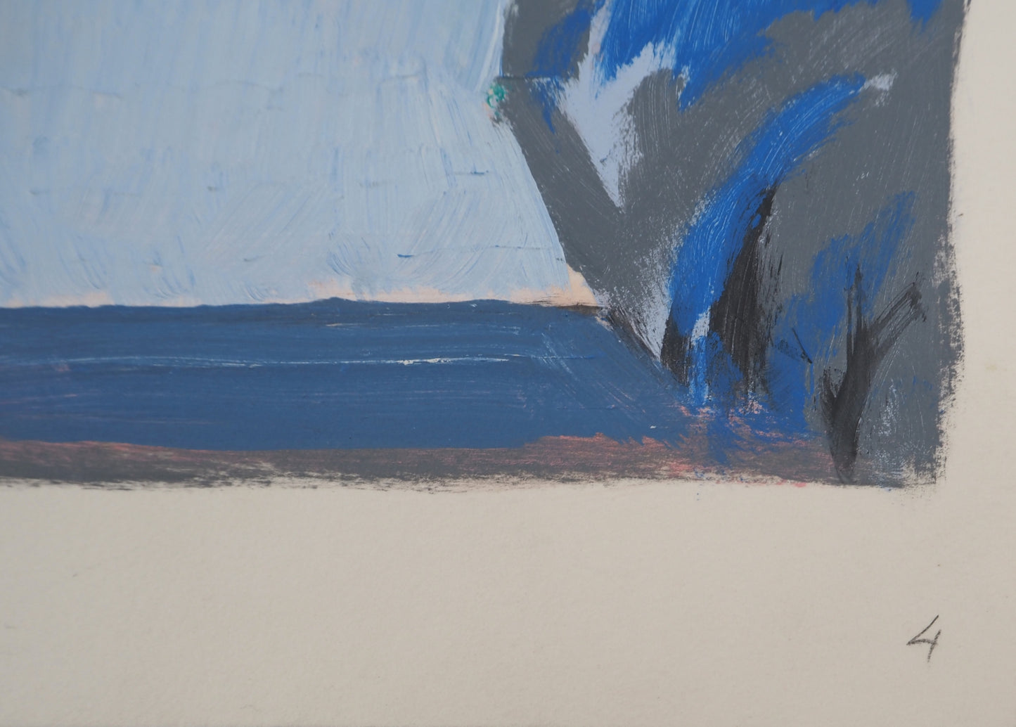 Gabriel GODARD : Forêt Bleue - Gouache sur papier