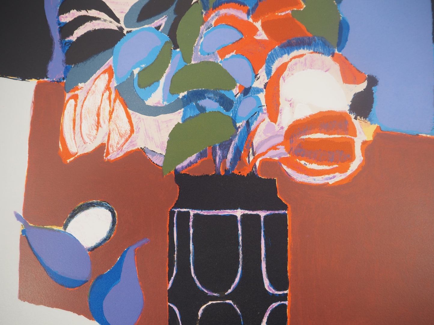 Gabriel GODARD : Nature morte aux poires - Lithographie originale signée