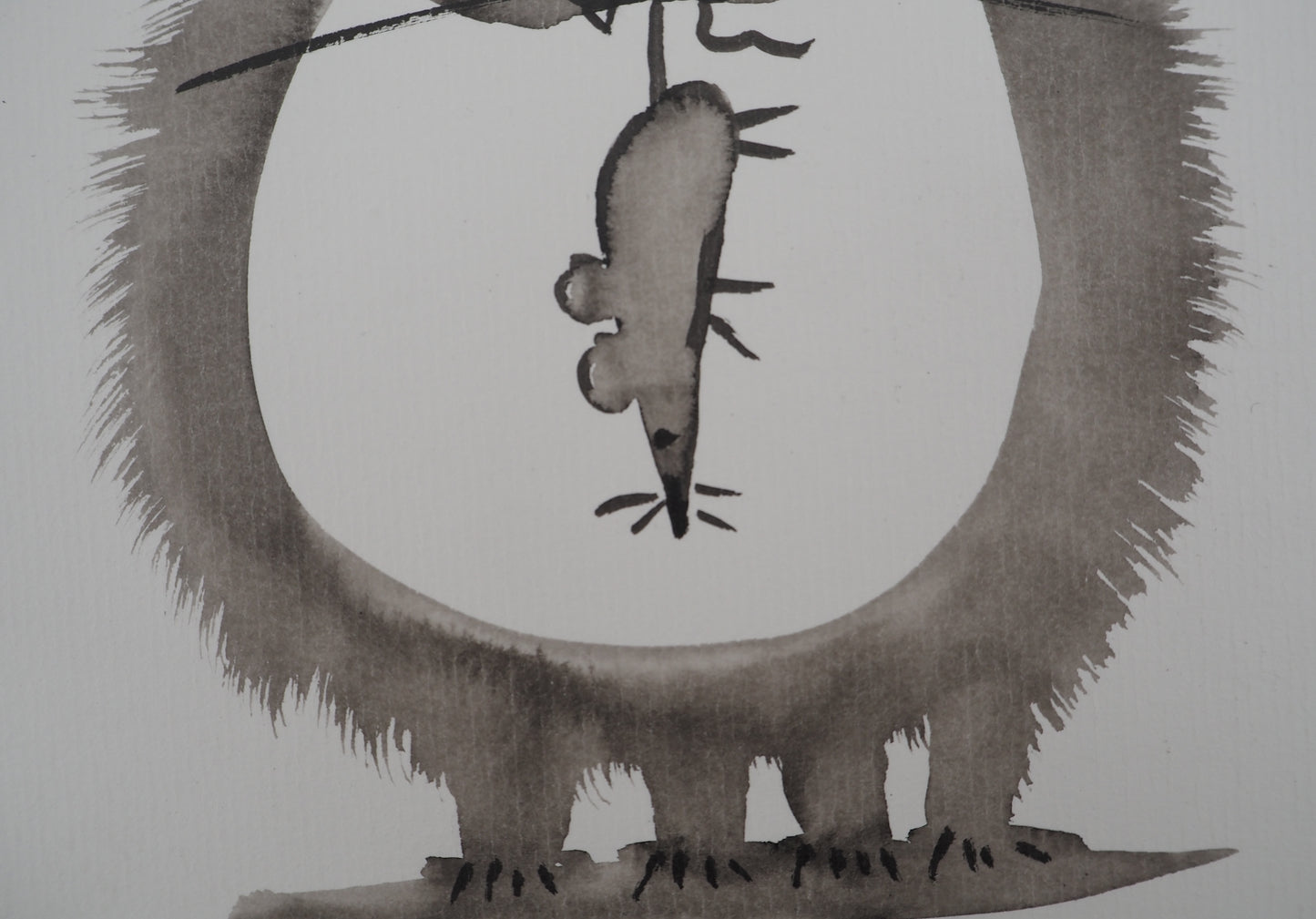 Laszlo TIBAY : La victoire du Chat - Dessin original signé