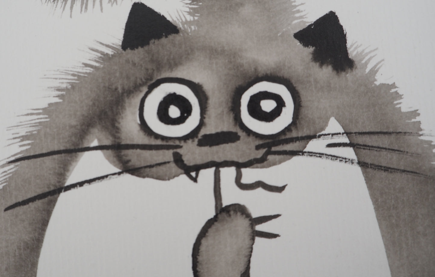 Laszlo TIBAY : La victoire du Chat - Dessin original signé