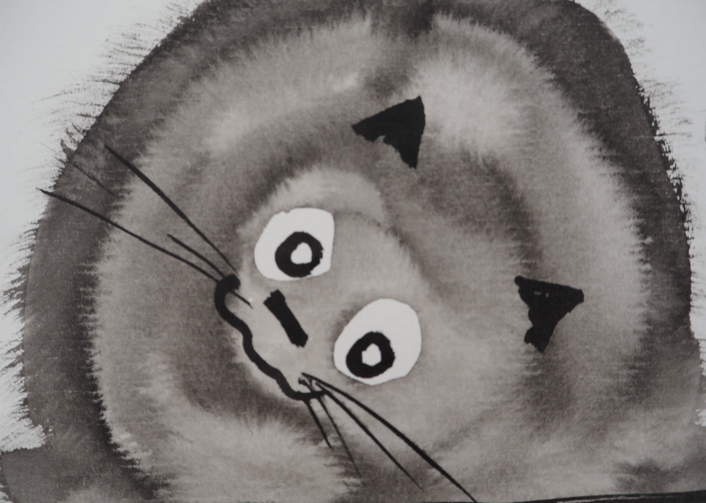 Laszlo TIBAY : Le chat et la souris - Dessin original signé