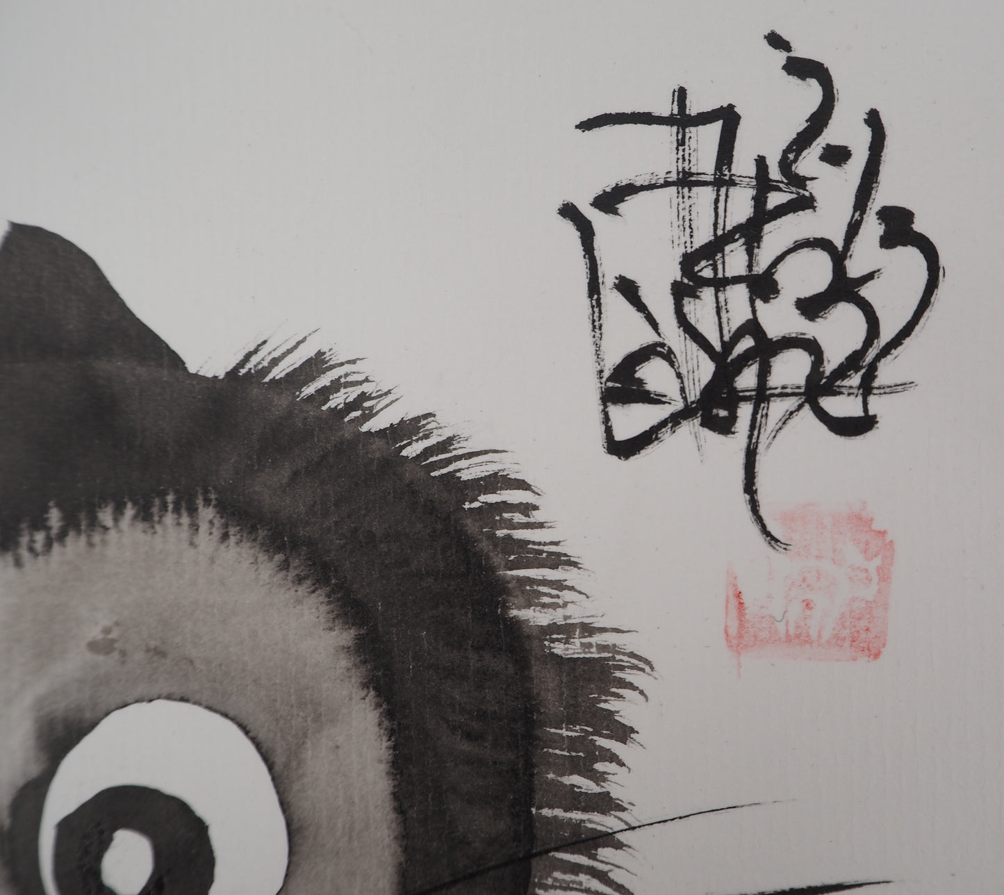 Laszlo TIBAY : Le chat mielleux - Dessin original signé