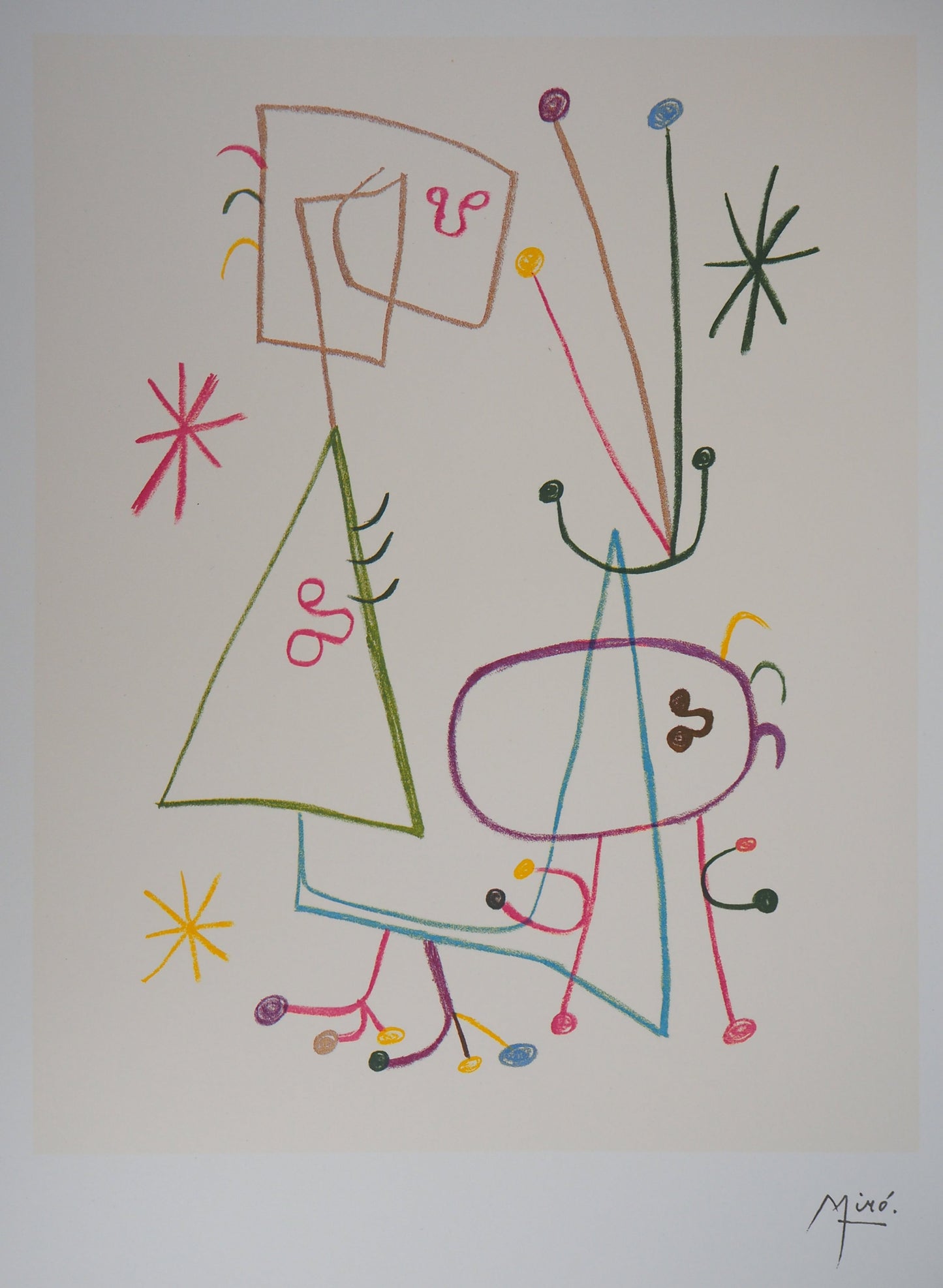 Joan MIRO : Famille à l’étoile - Lithographie signée