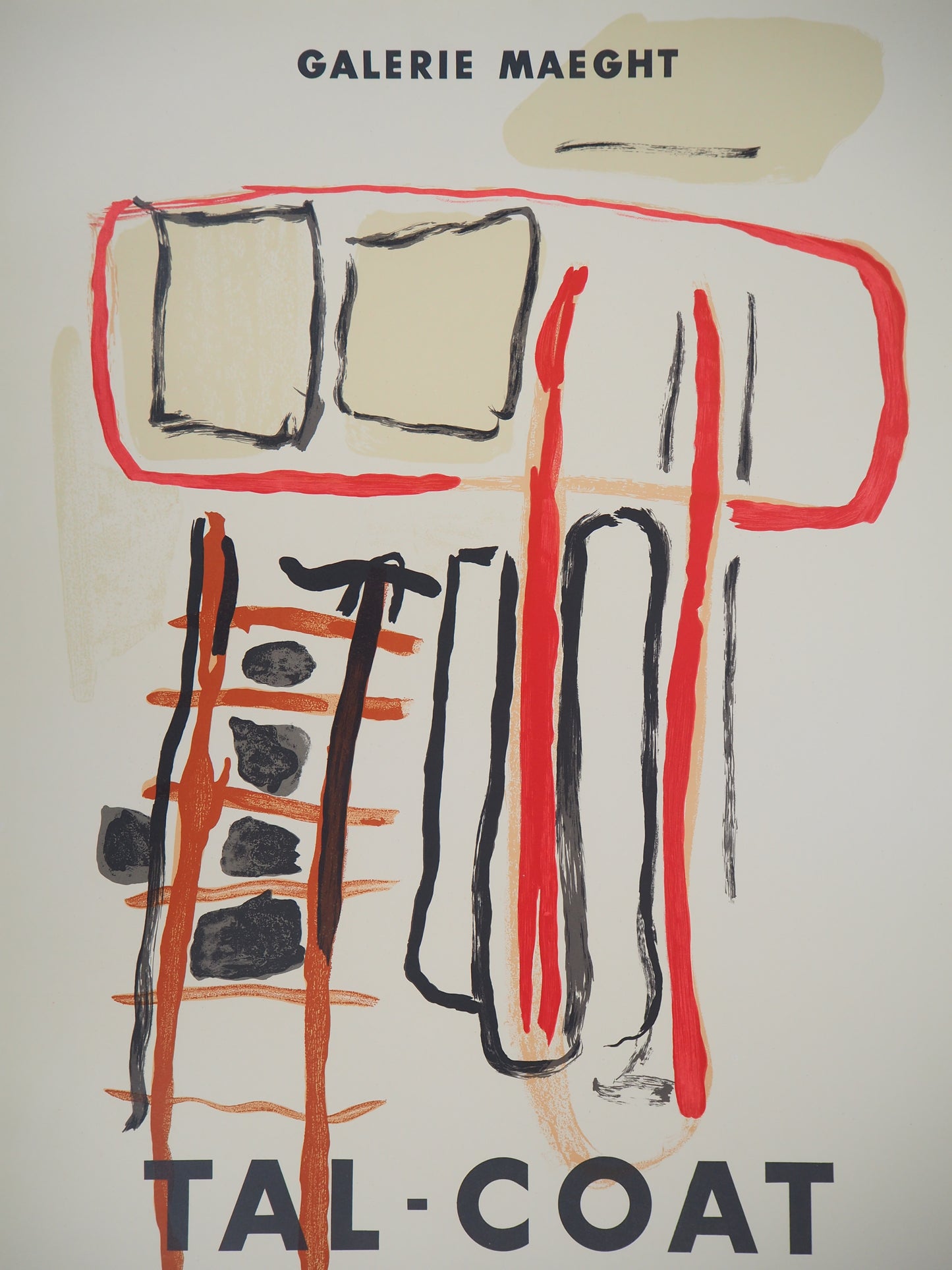 Pierre TAL COAT : Composition abstraite - Lithographie originale