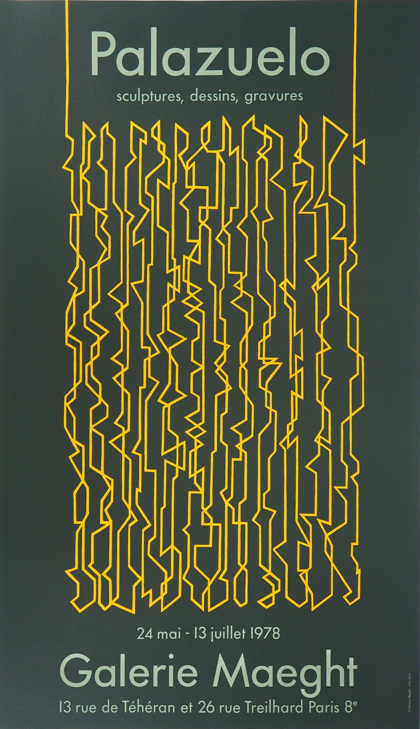 Pablo PALAZUELO : Fils géométriques - Lithographie originale