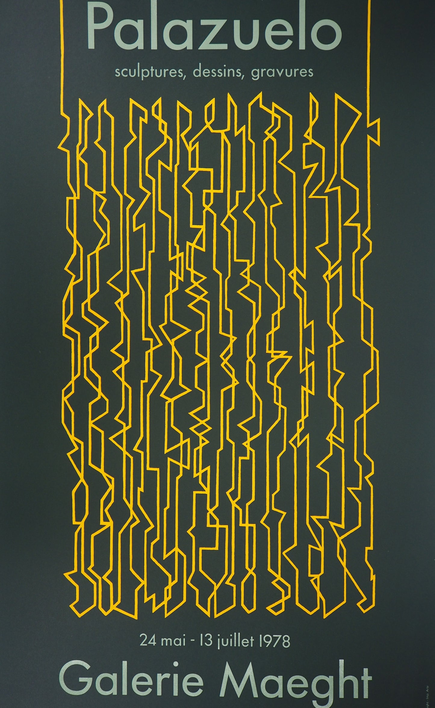 Pablo PALAZUELO : Fils géométriques - Lithographie originale