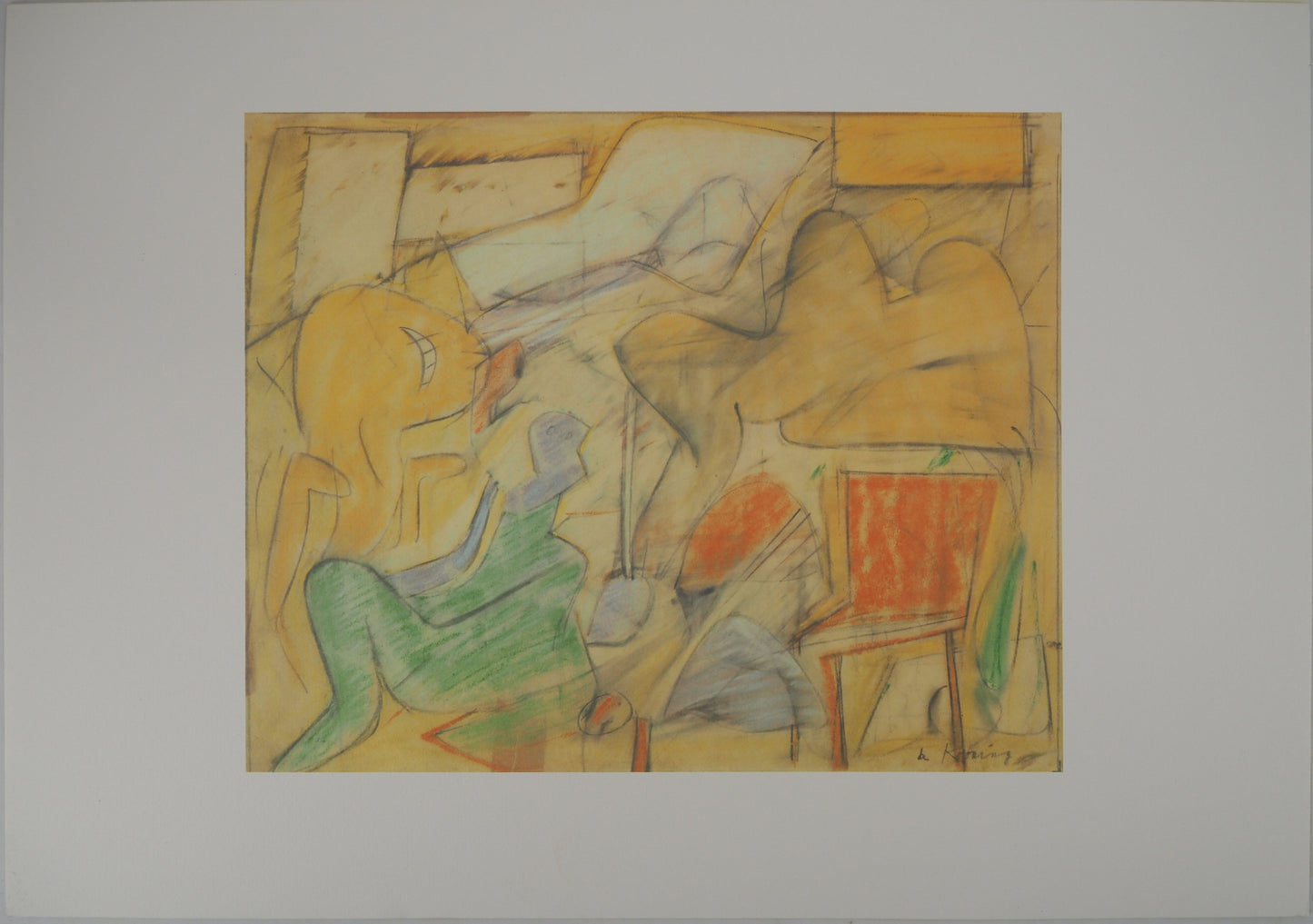 Willem DE KOONING : Nature morte en jaune - Lithographie signée