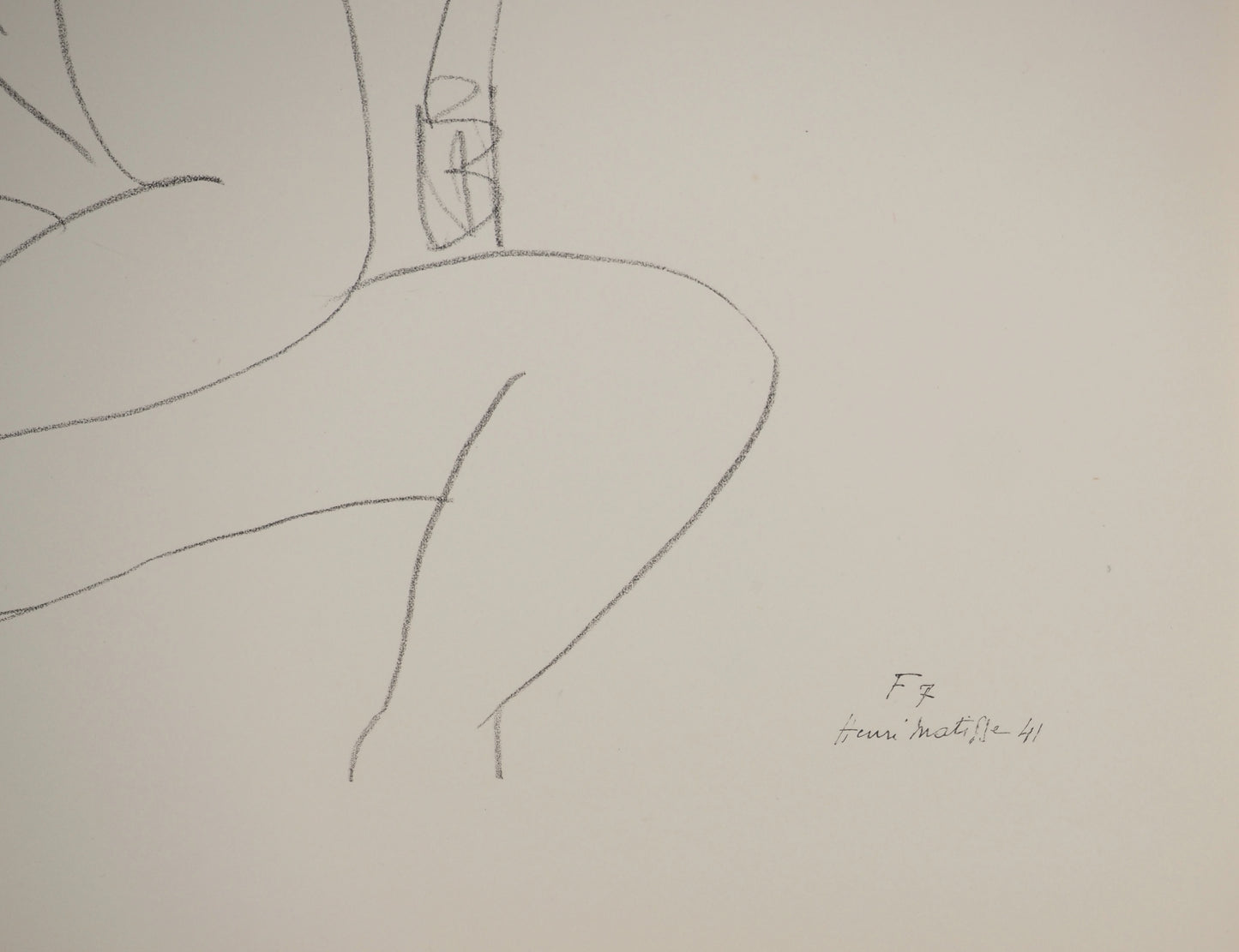 Henri MATISSE : Femme à la chevelure bouclée - Lithographie signée