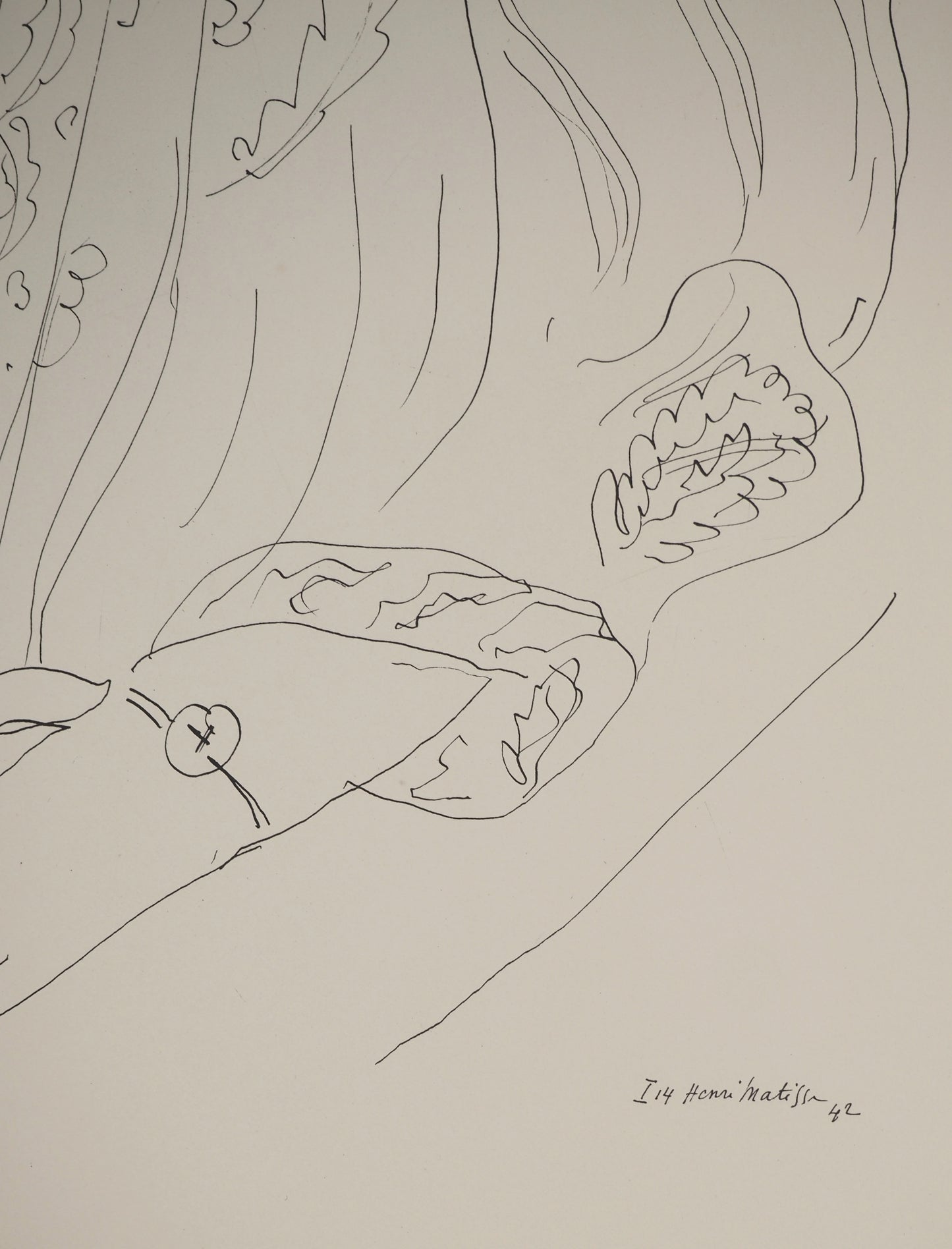Henri MATISSE : Jeune femme au chemisier - Lithographie signée