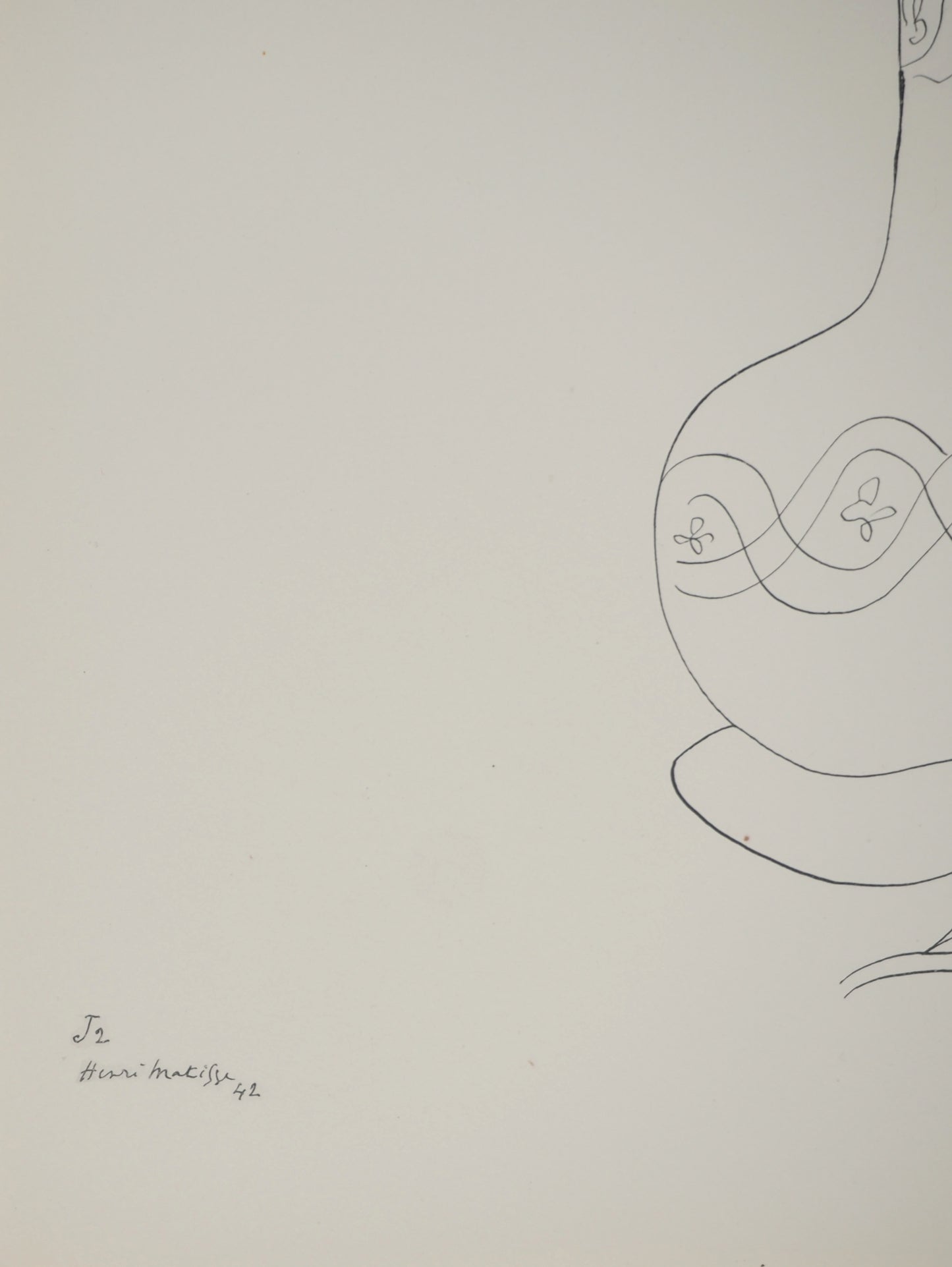 Henri MATISSE : Bouquet de fleurs estival au citron - Lithographie signée