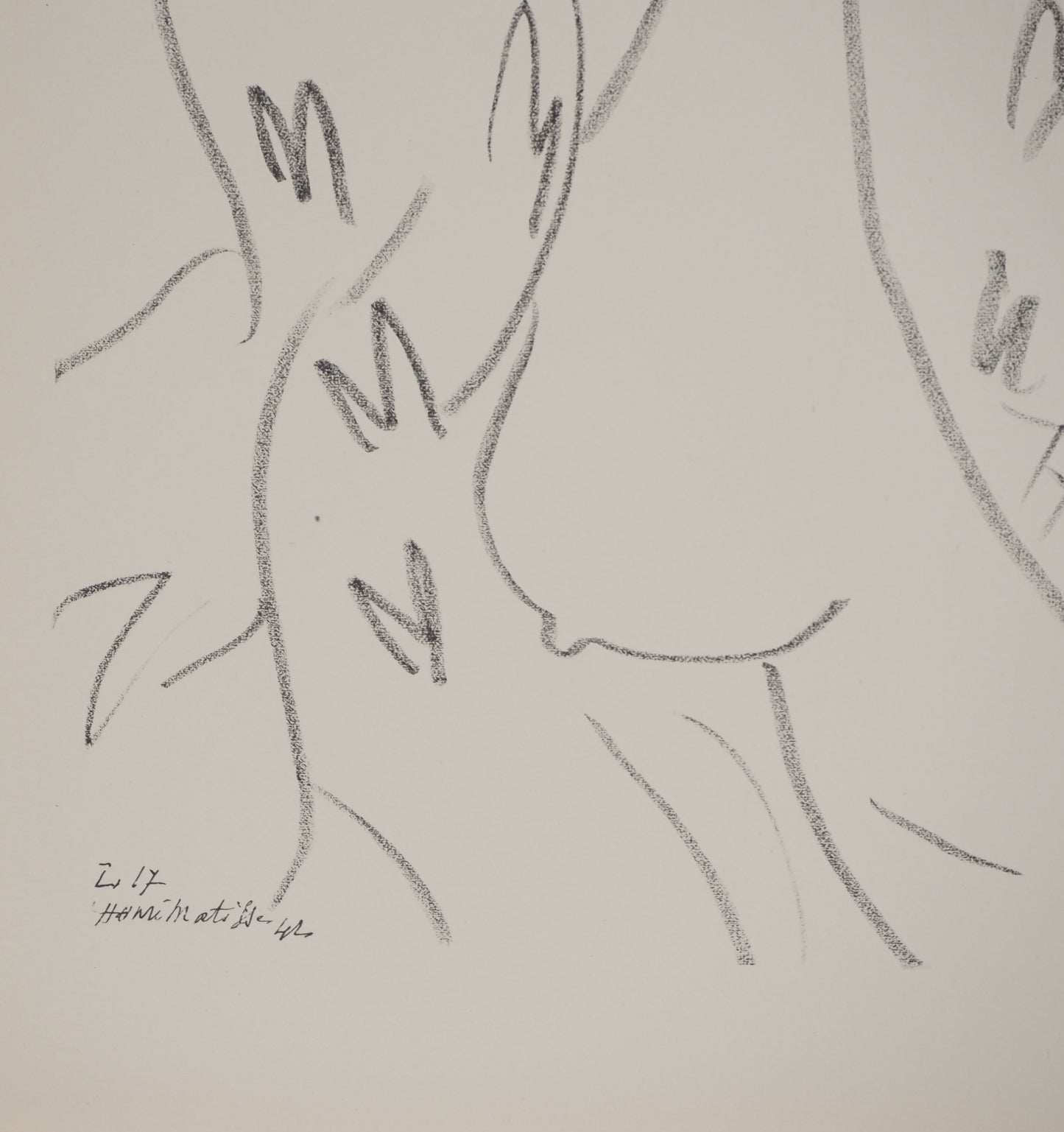 Henri MATISSE : Femme nue au voile - Lithographie signée