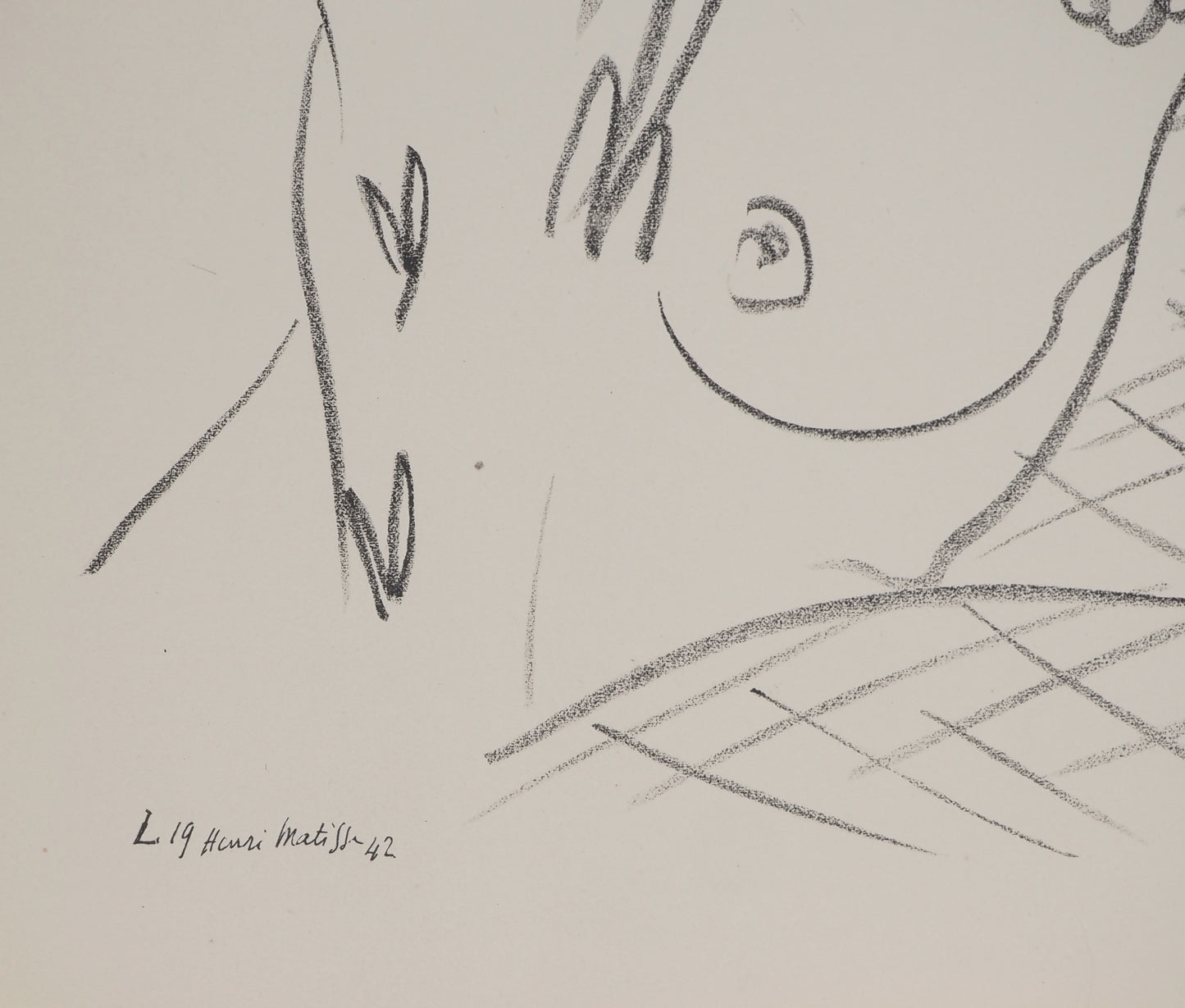 Henri MATISSE : Femme au foulard - Lithographie signée