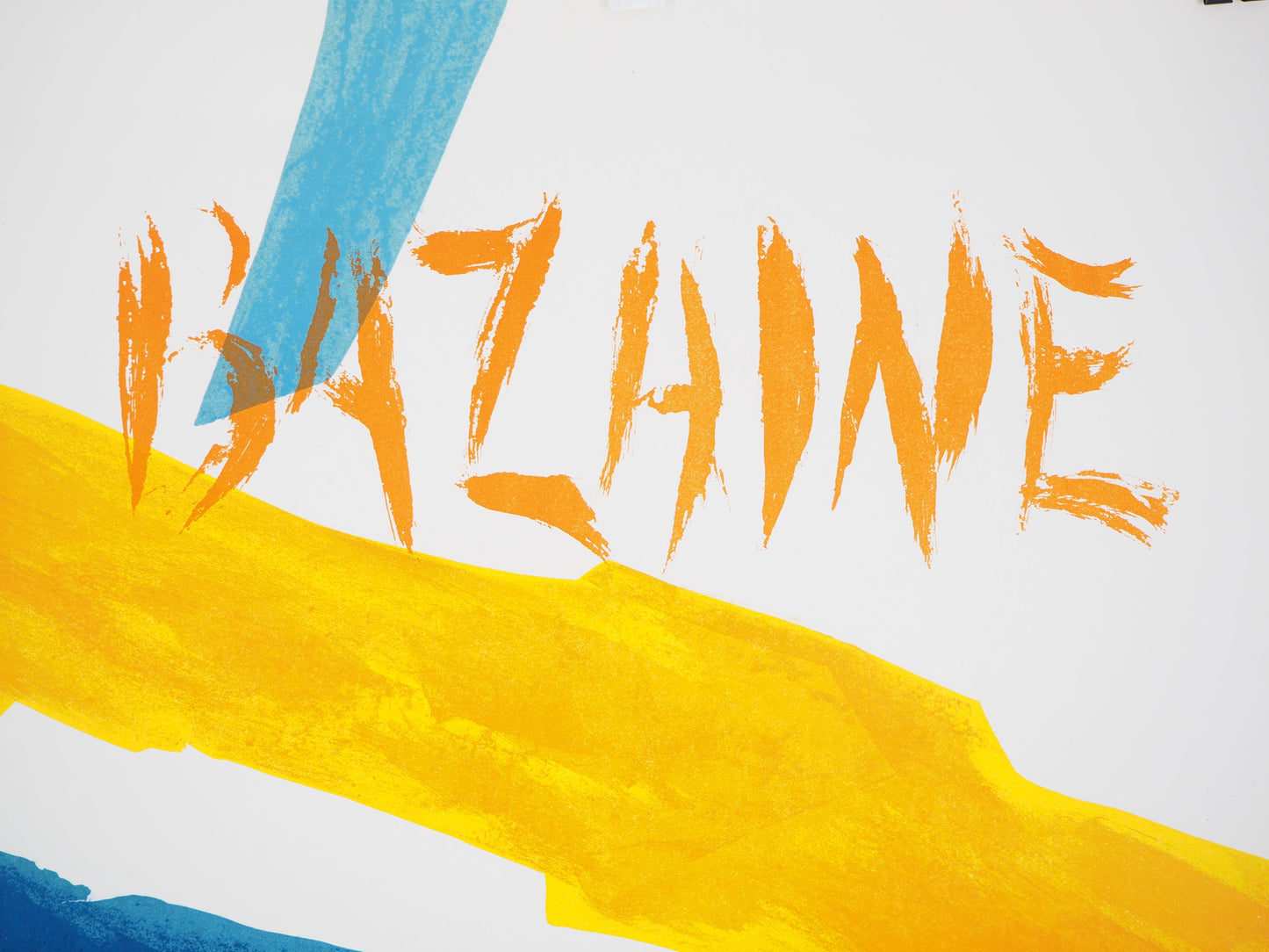 Jean René BAZAINE : Composition Jaune et Bleue - Lithographie originale signée